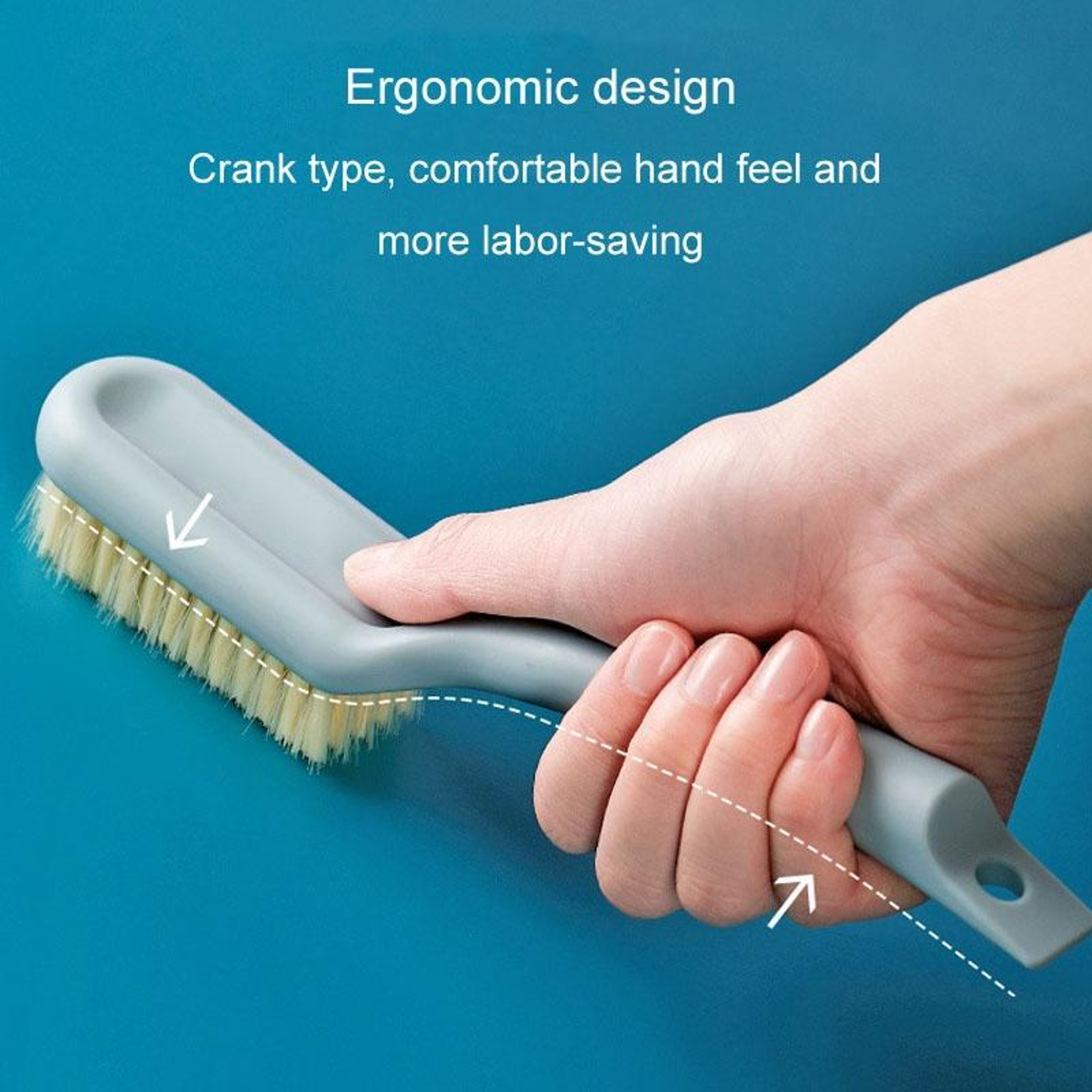 Long Handle Soft Bristle Shoe Cleaning Brush with Hook  Ergonomic Multi-Use Household Scrub Brush – view 6