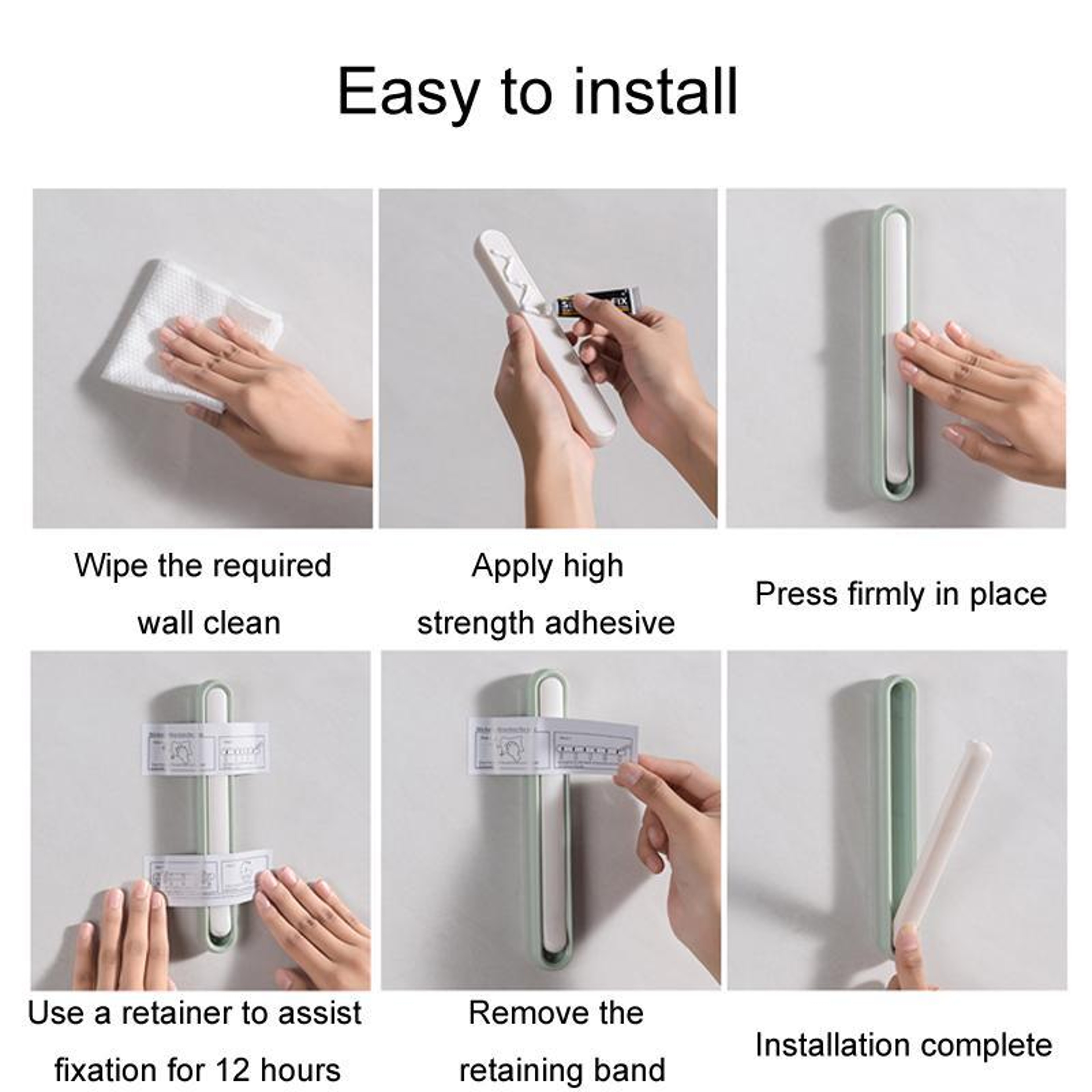 Balcony No Punch Foldable Clothes Hanger Rack  Wall Mounted Adhesive Space Saving Organizer – view 9
