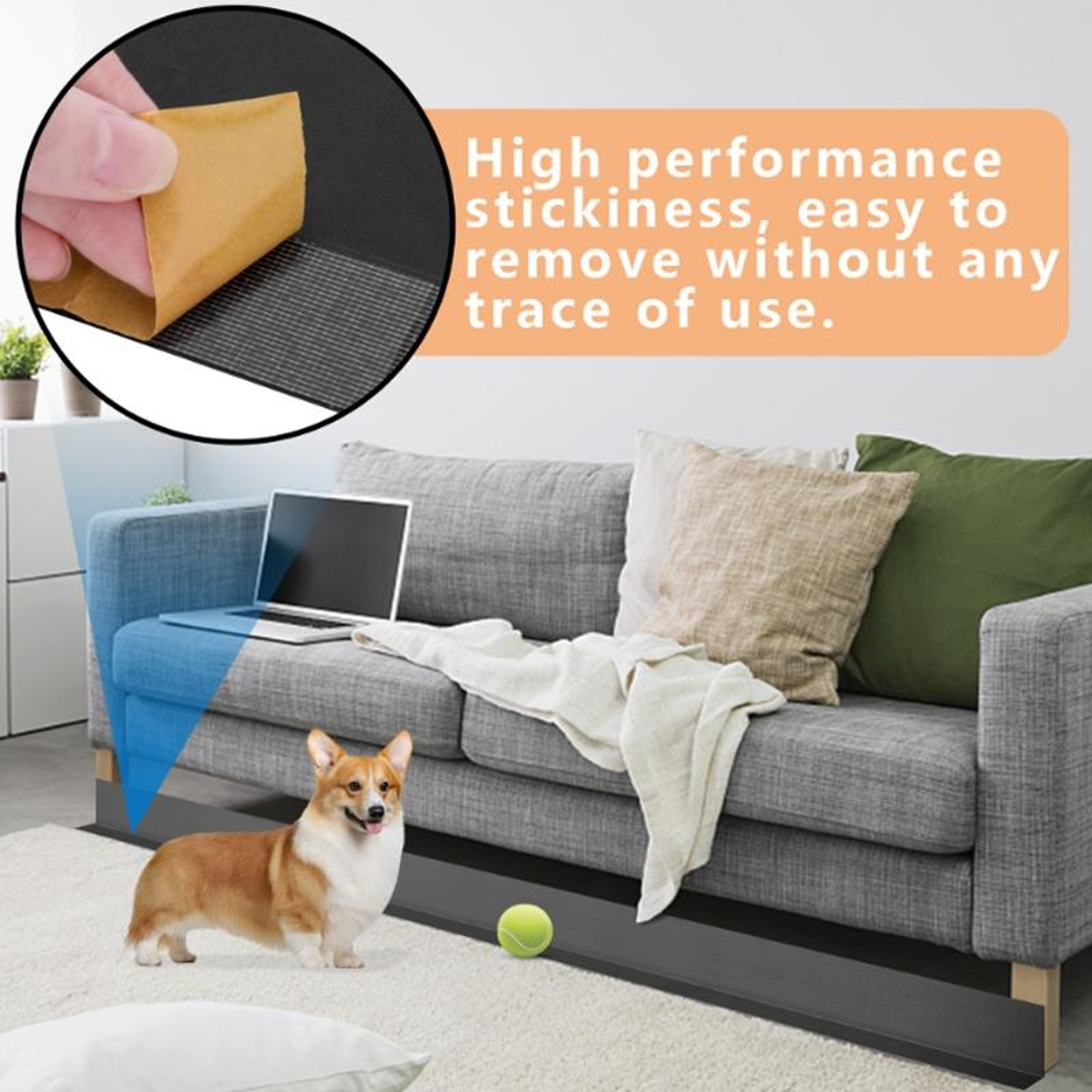 Adjustable Sofa Gap Blocker Under Bed Gap Filler Toy Blocking Strap PVC Furniture Gap Guard – view 4