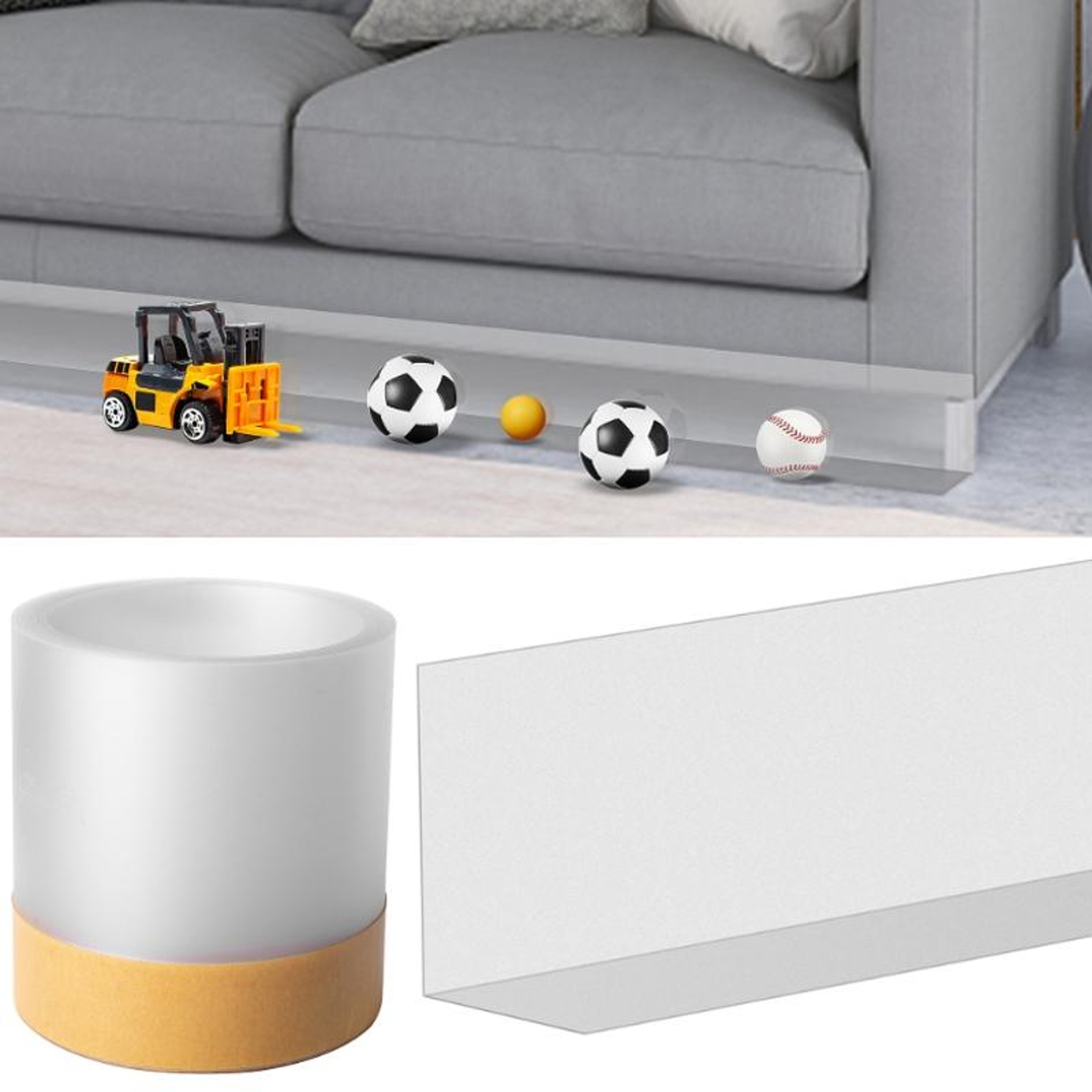 Adjustable Sofa Gap Blocker Under Bed Gap Filler Toy Blocking Strap PVC Furniture Gap Guard – view 8