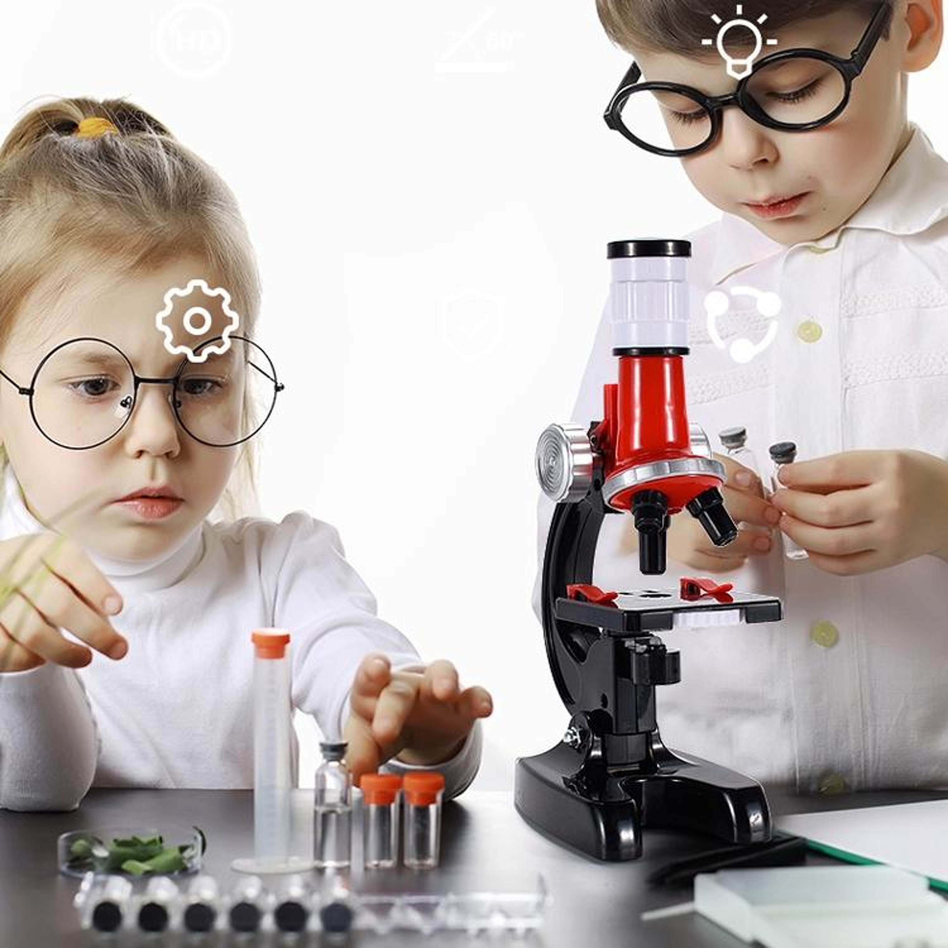 Kids Microscope Educational Science Experiment Kit with LED Light for Students – view 10