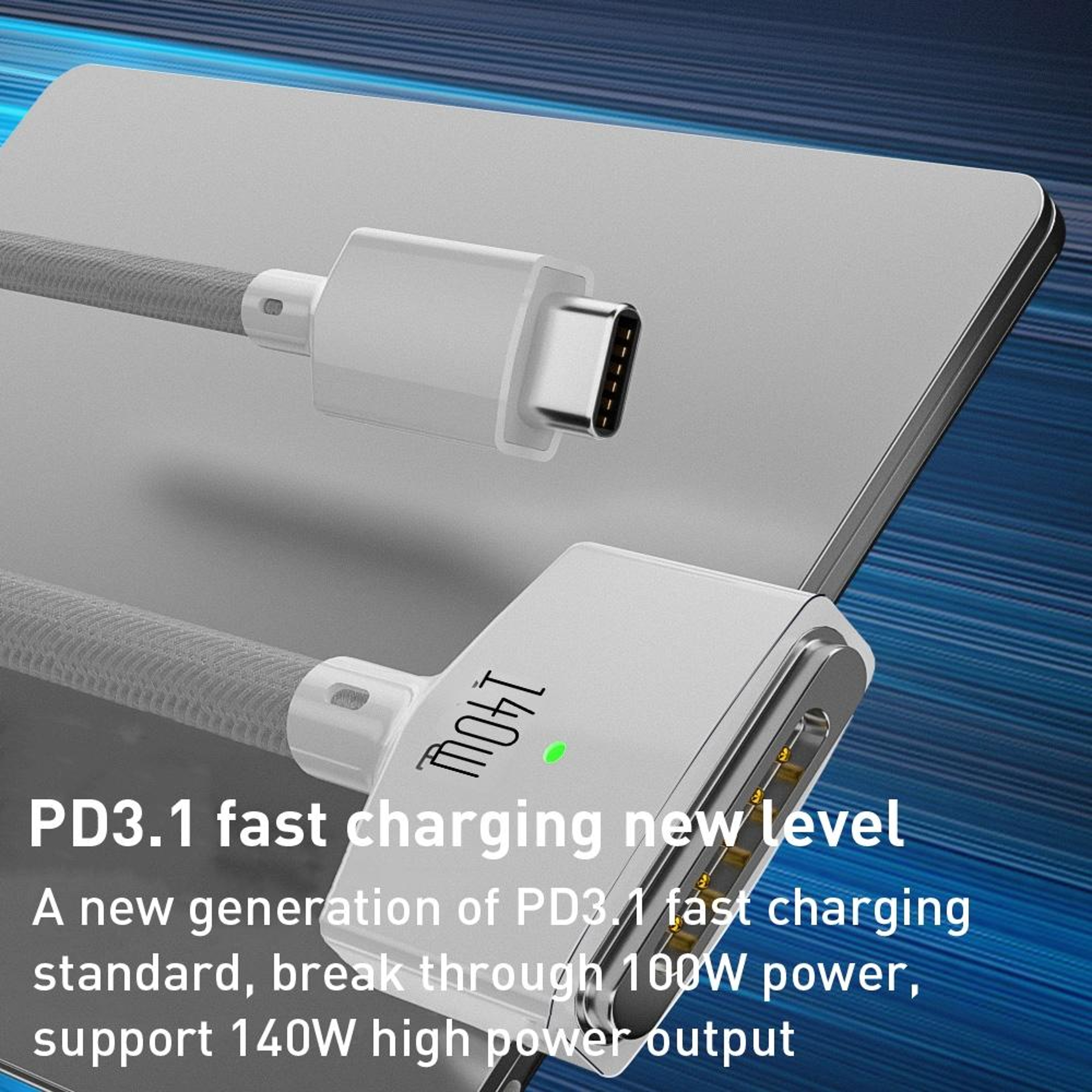 USB-C to MagSafe 3 Fast Charging Cable 2m PD 3.1 for MacBook Pro – view 3
