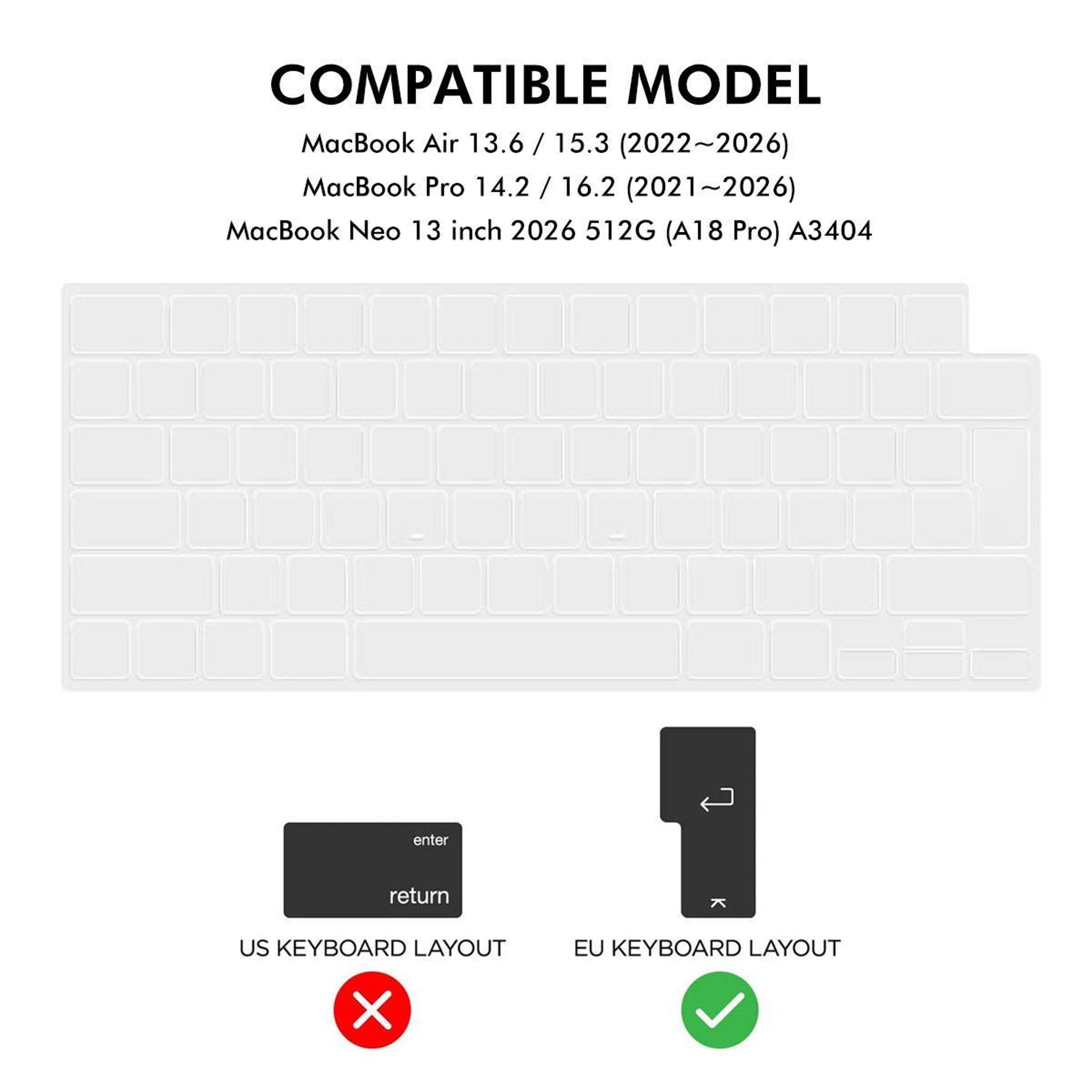 Version TPU MacBook Keyboard Cover for MacBook Pro & Air Dust Proof Protector Film – view 7
