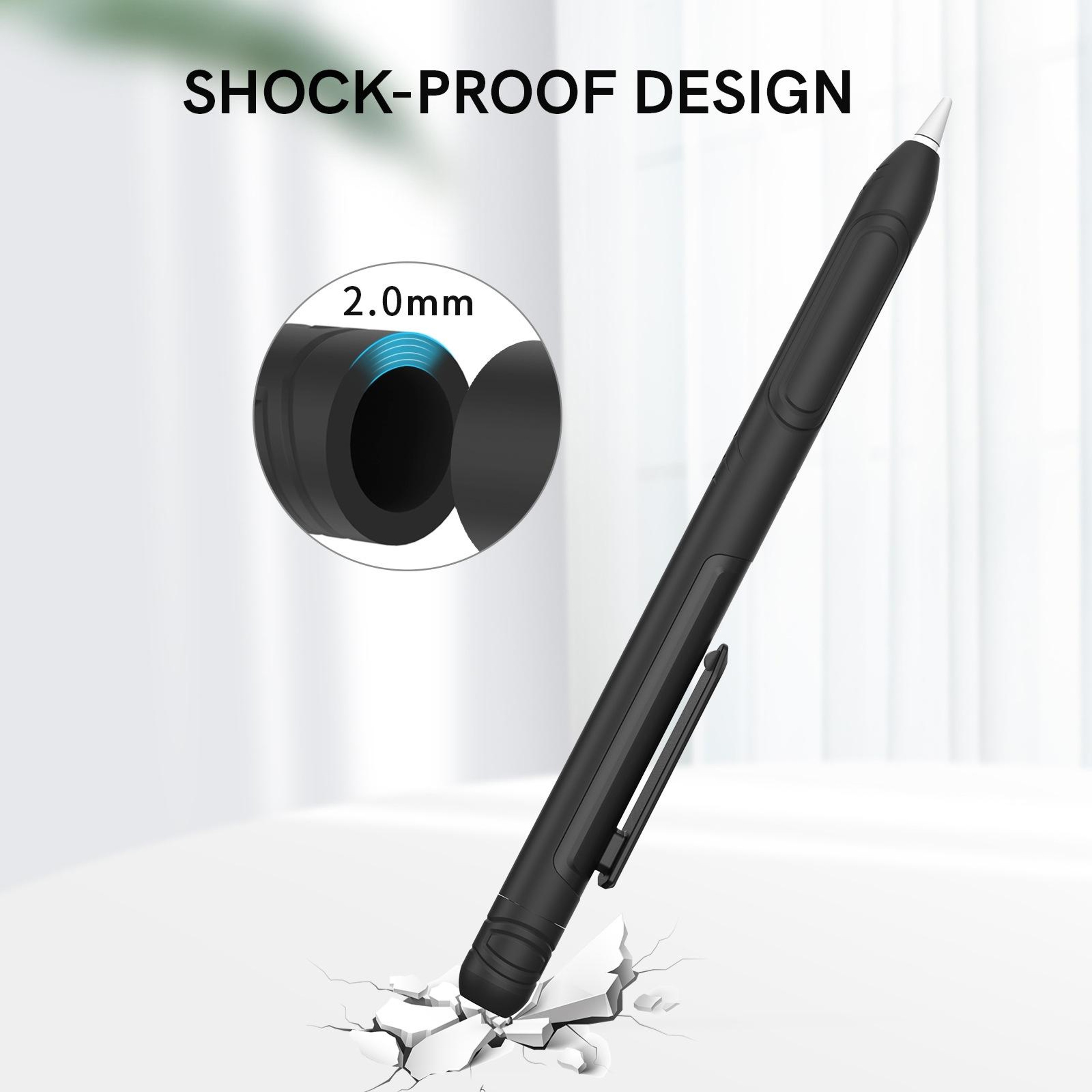 Apple Pencil 1 Silicone Protective Case with Clip Triple Defense Sleeve Anti-Scratch Cover – view 4