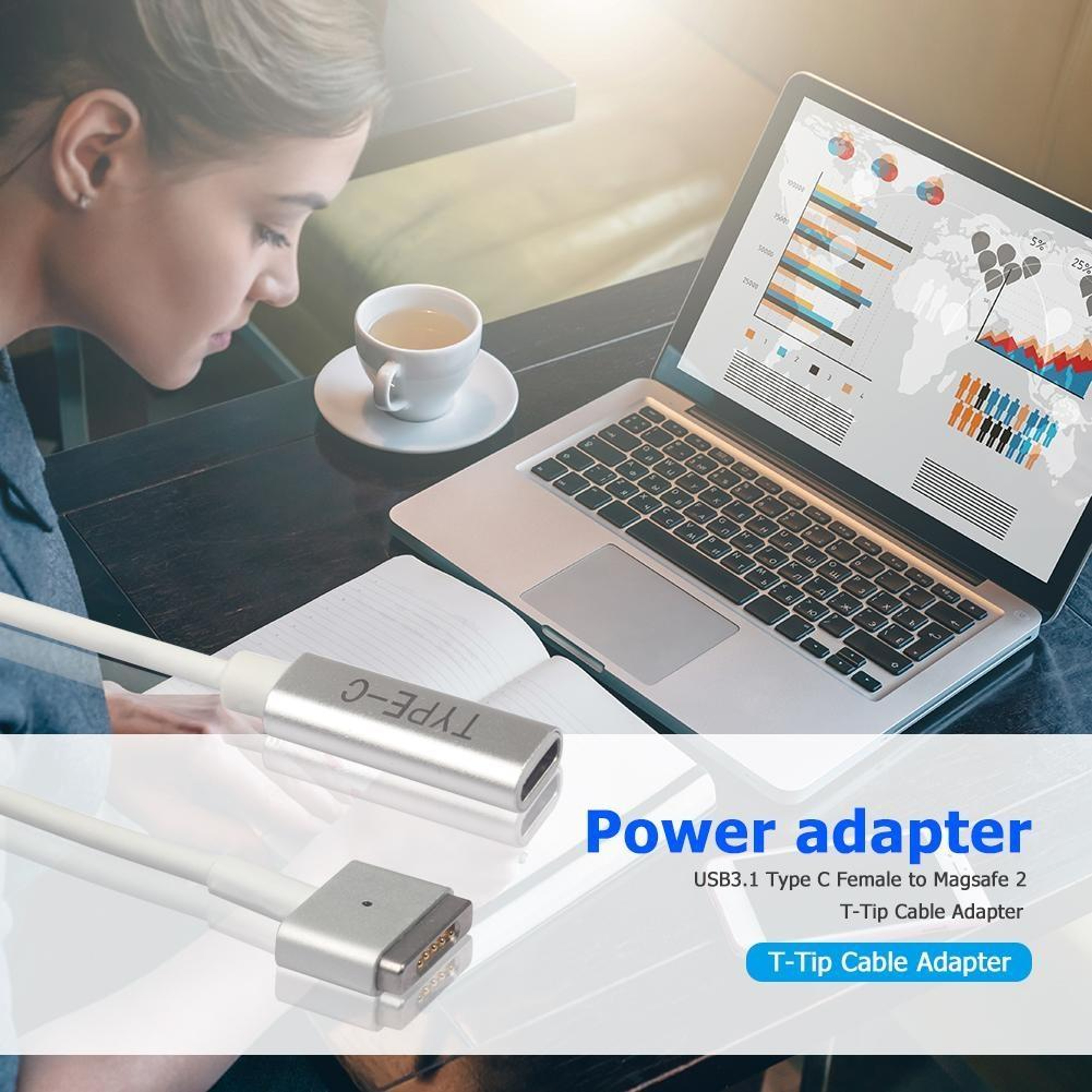 MagSafe 2 to USB-C PD Charging Adapter T-Shaped Converter for MacBook – view 7