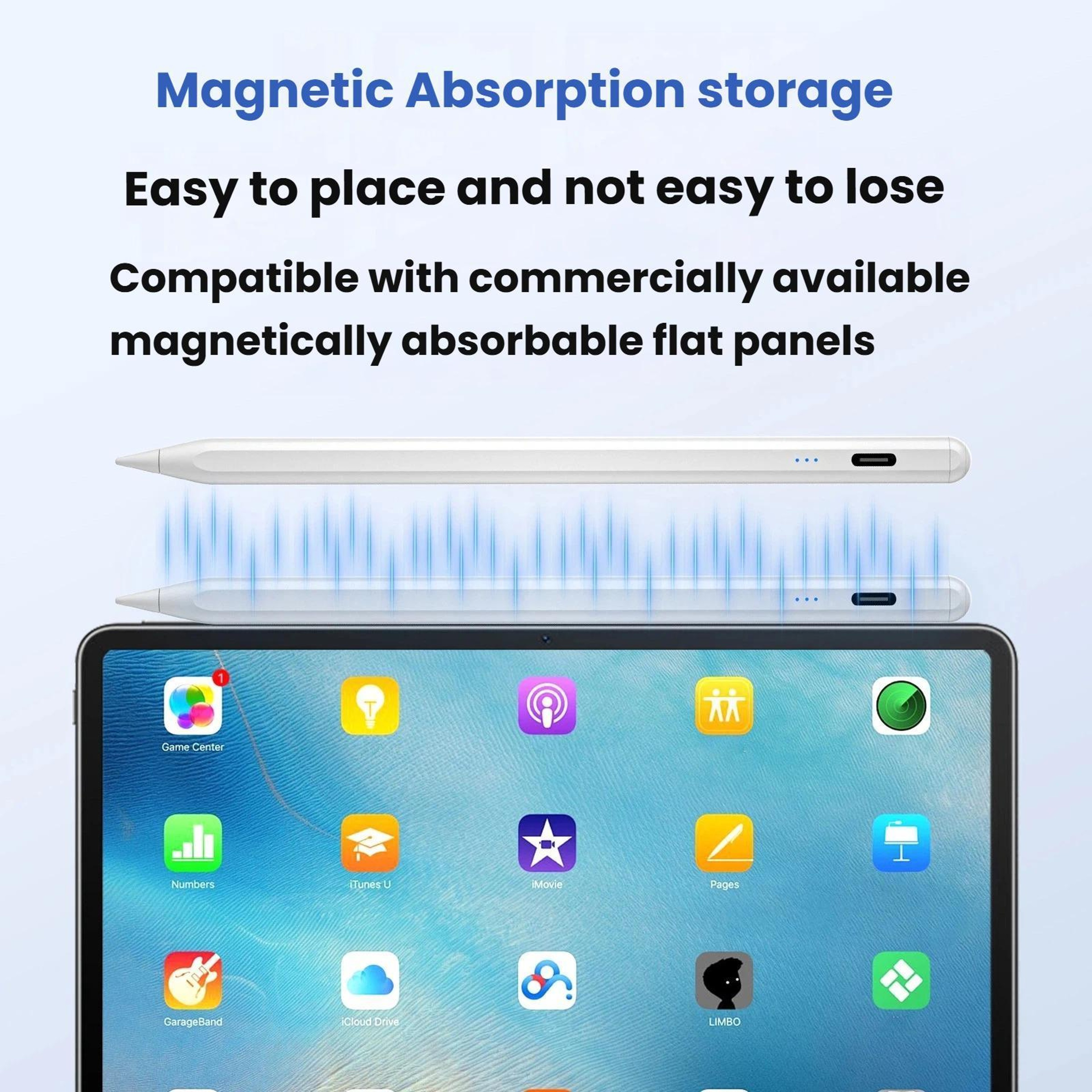 Active Capacitive Stylus for iPad  Pressure & Tilt Sensitive Pen with LED Power Indicator – view 4
