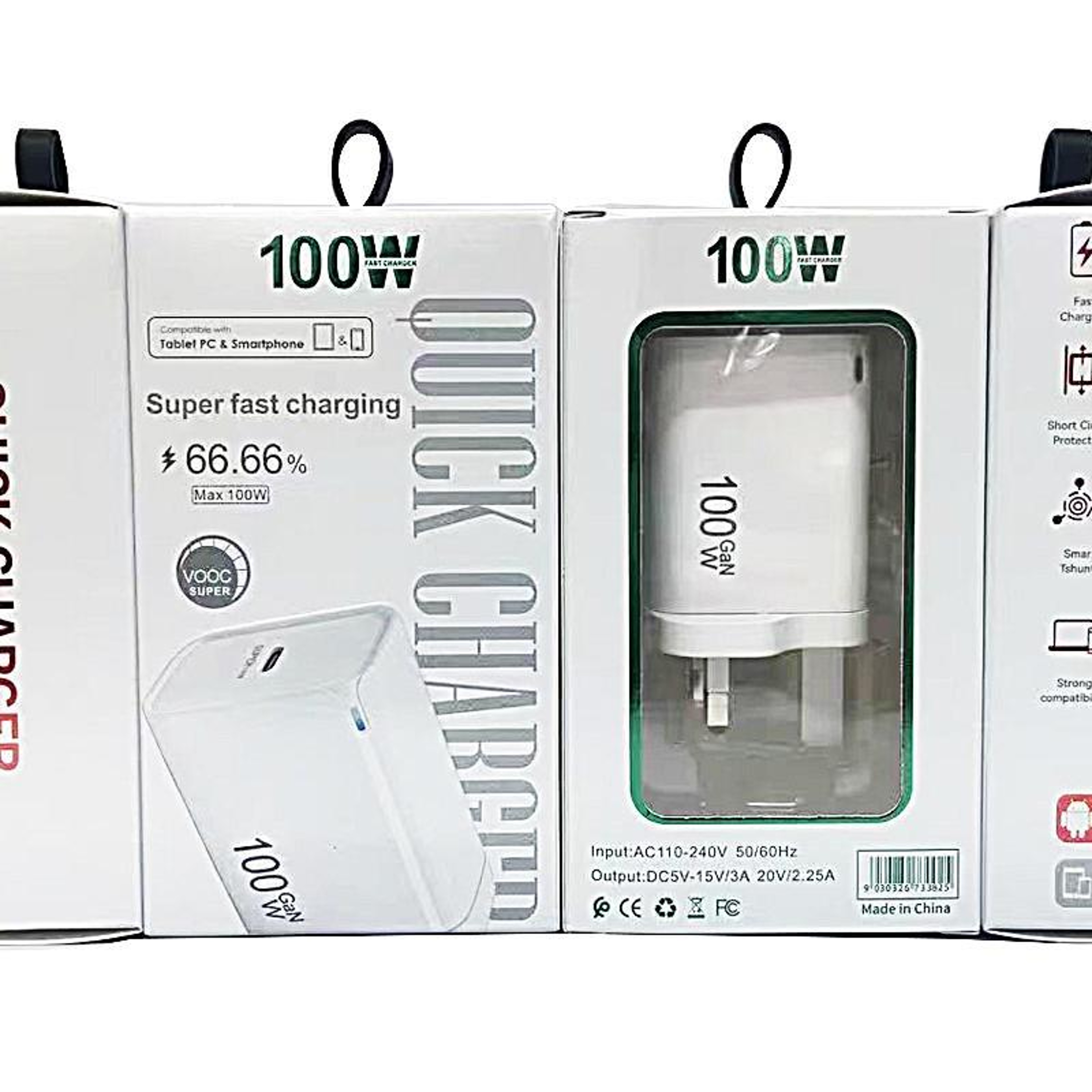 TE-PD46 GaN 100W PD 45W USB-C Fast Charging Charger with Type-C Cable UK Plug for Laptop Phone Tablet – view 7