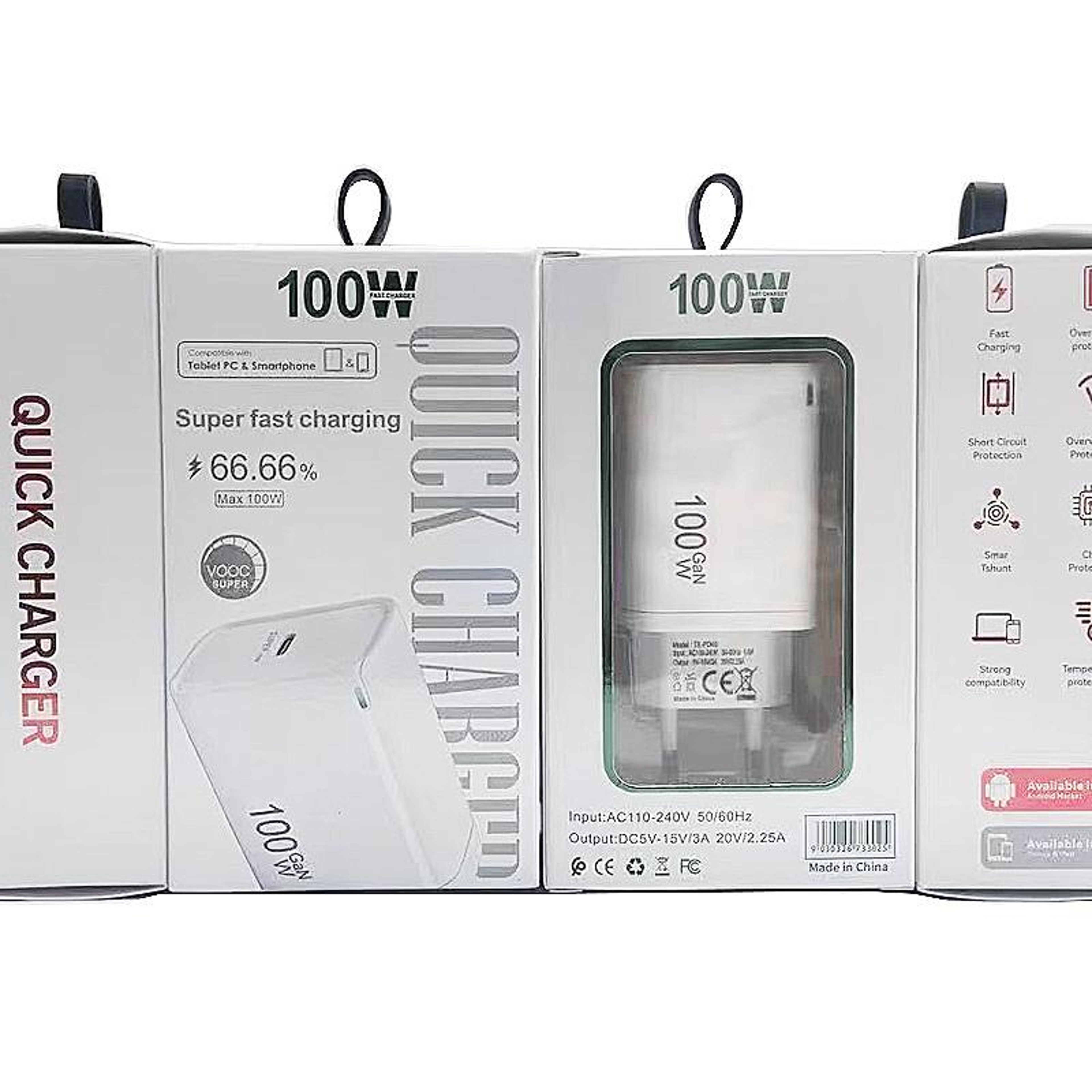 TE-PD46 100W GaN USB-C PD Fast Charger for MacBook, Laptop & Phone EU Plug – view 7