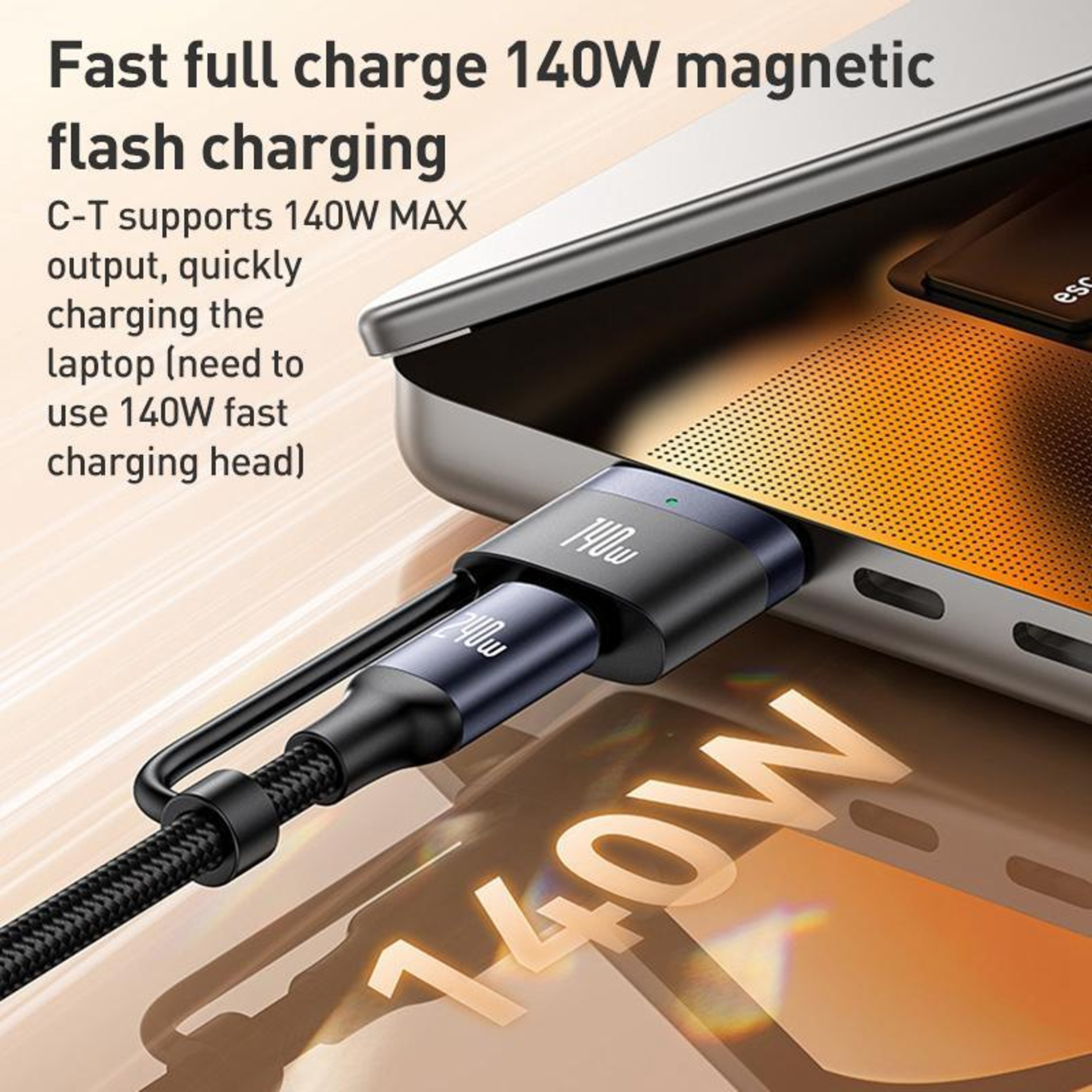 Type-C to Type-C & MagSafe  Magnetic Fast Charging Cable – view 4