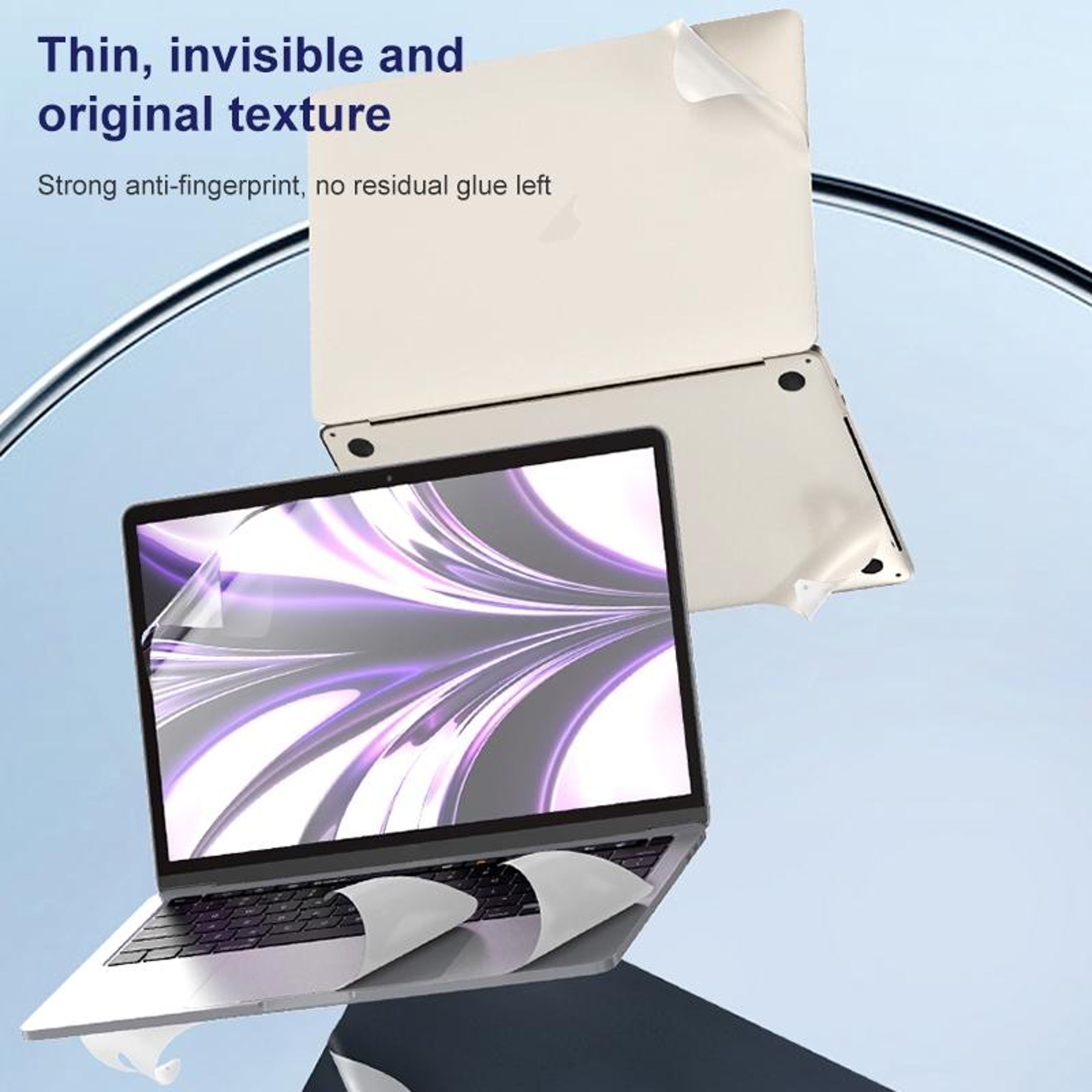 MacBook Air 13.6 A2681 2022 5-in-1 Full Coverage Protective Film Screen Protector – view 2