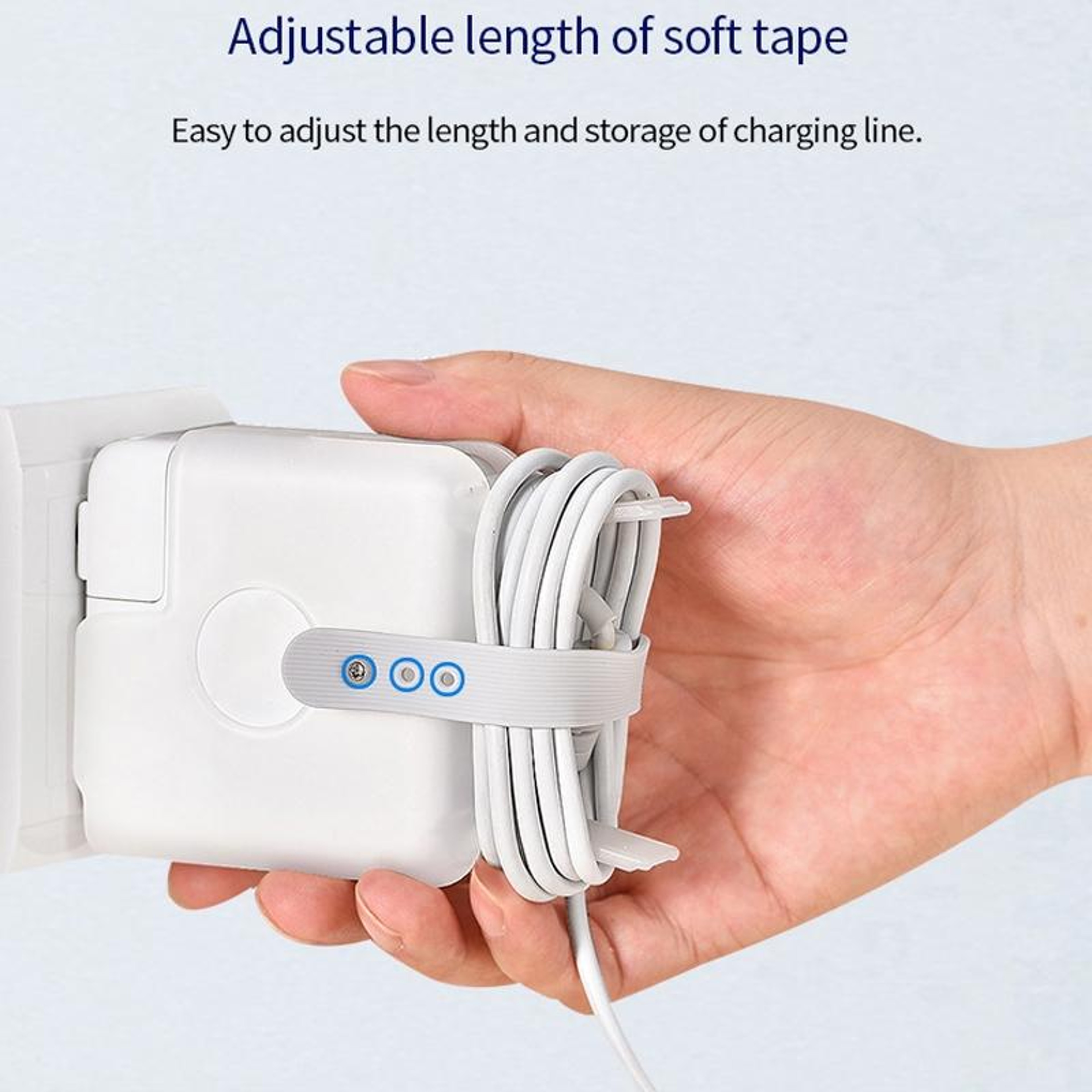 Charger Protective Case for MacBook & iPhone Cable Organizer Storage Box (White) – view 4