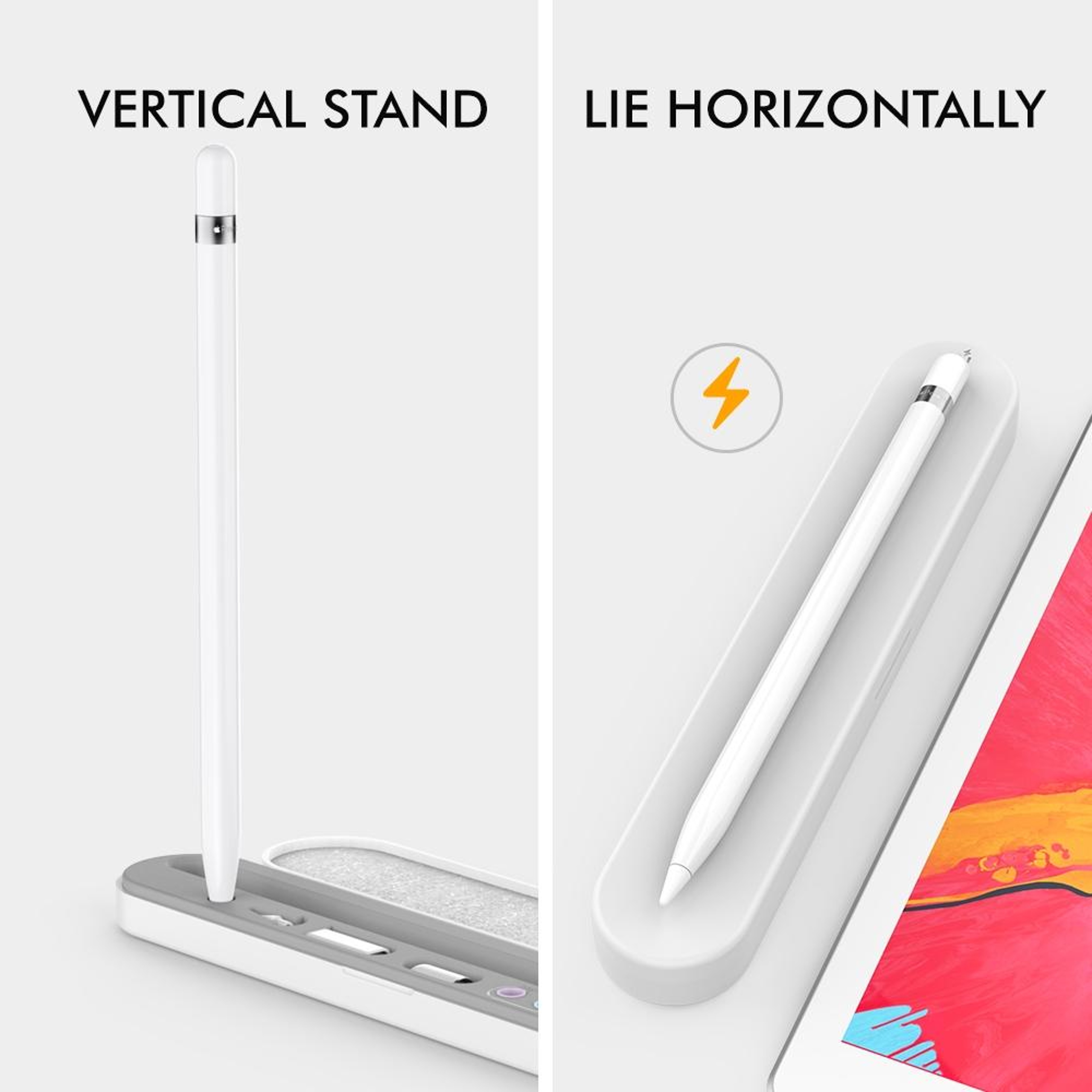 Magnetic Silicone Stylus Pen Storage Case for Apple Pencil Holder with Accessory Organizer – view 5
