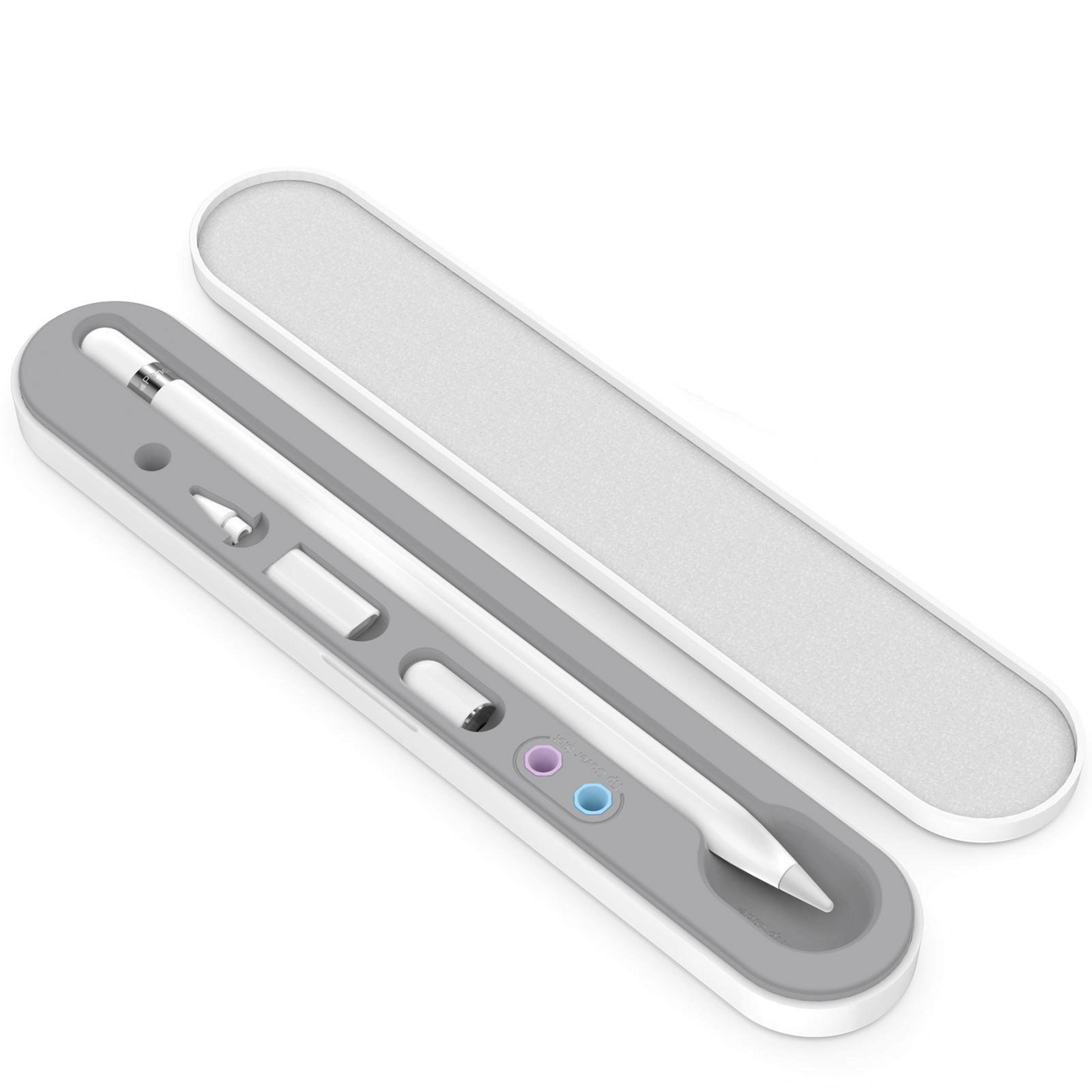Magnetic Silicone Stylus Pen Storage Case for Apple Pencil Holder with Accessory Organizer – view 8