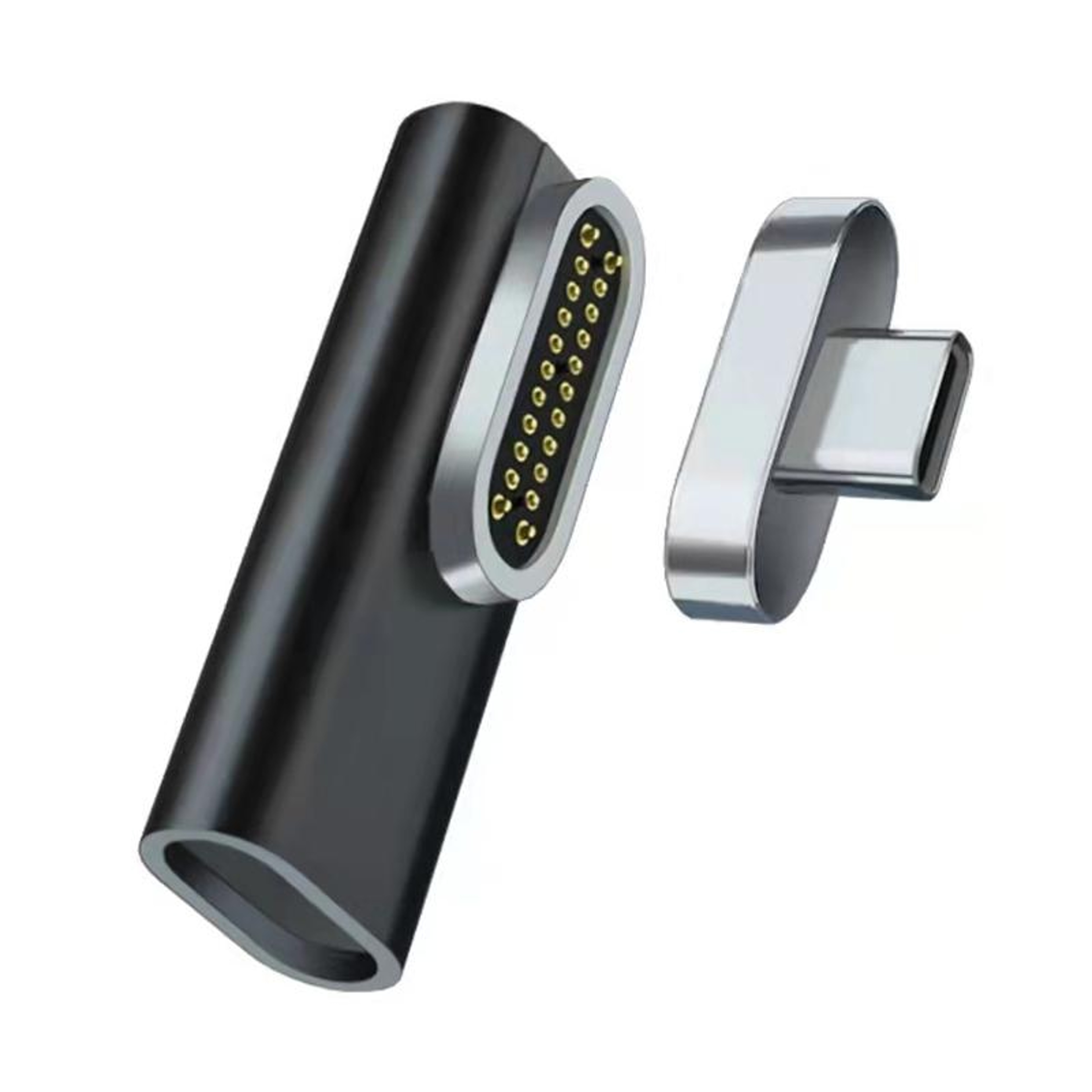 Magnetic USB-C Elbow Adapter Type-C Fast Charging & Data Transfer L-Shaped Connector – view 1