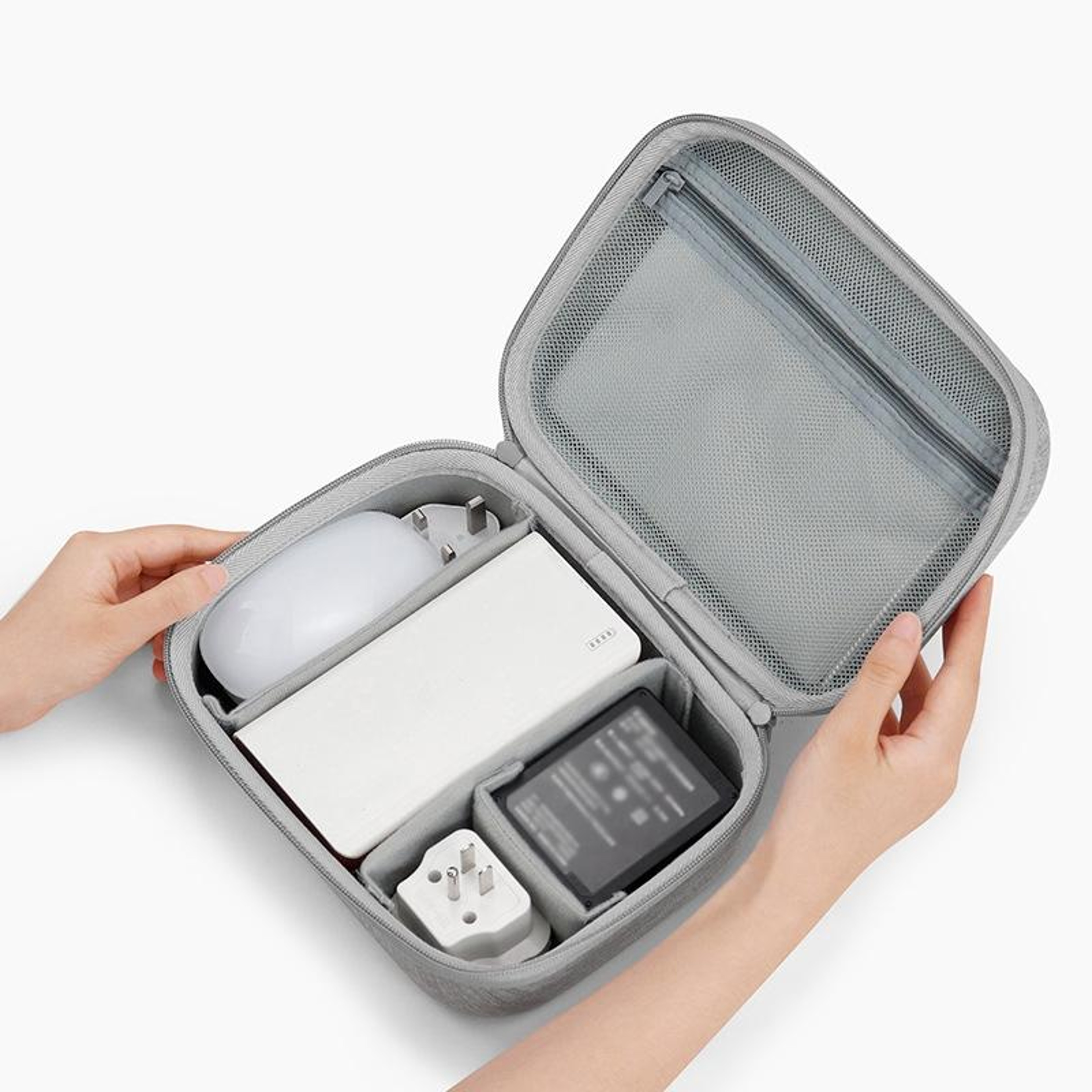 Digital Storage Bag Cable Organizer Electronics Case Gray – view 7