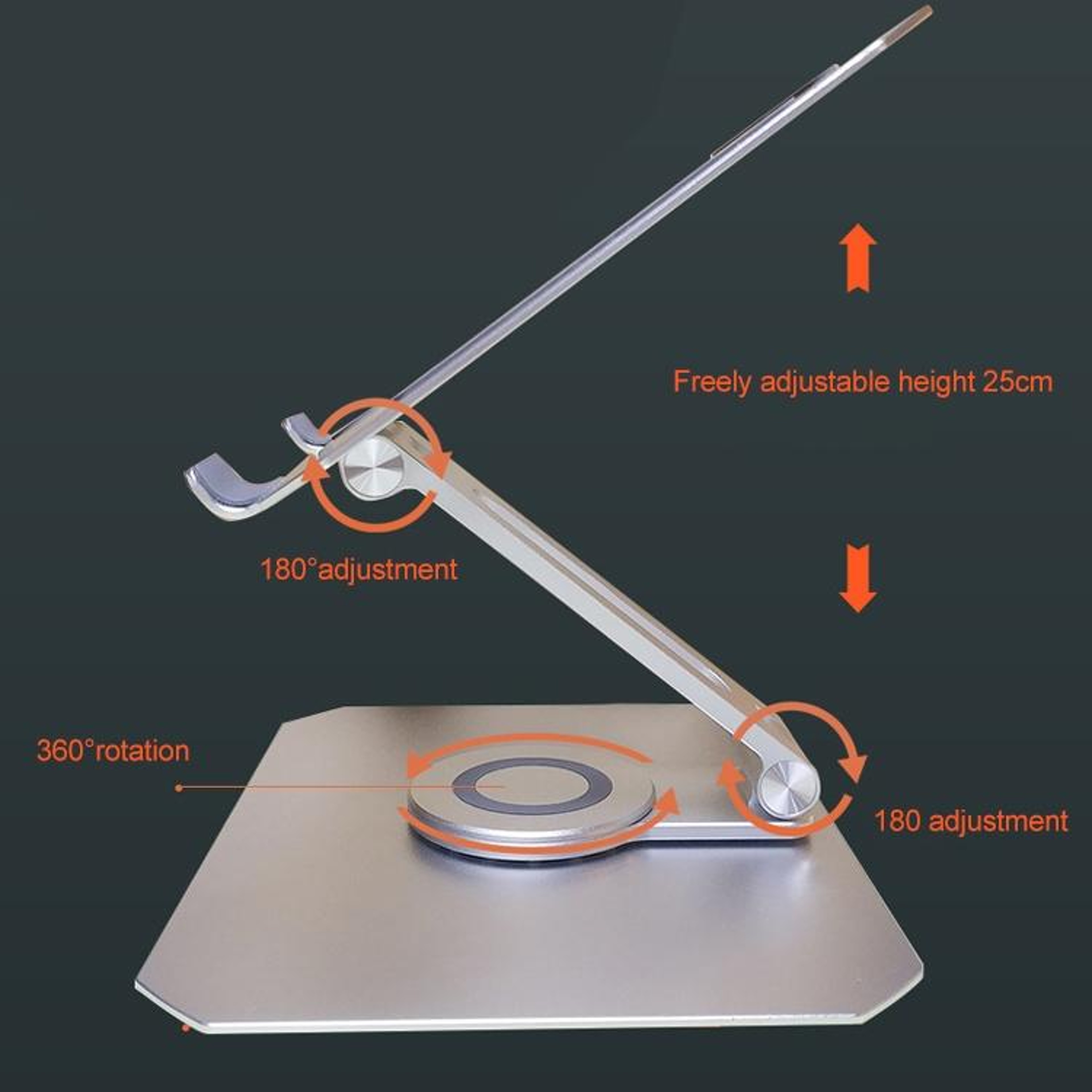 Folding Aluminum Laptop Cooling Stand  Adjustable Ergonomic Laptop Riser – view 5