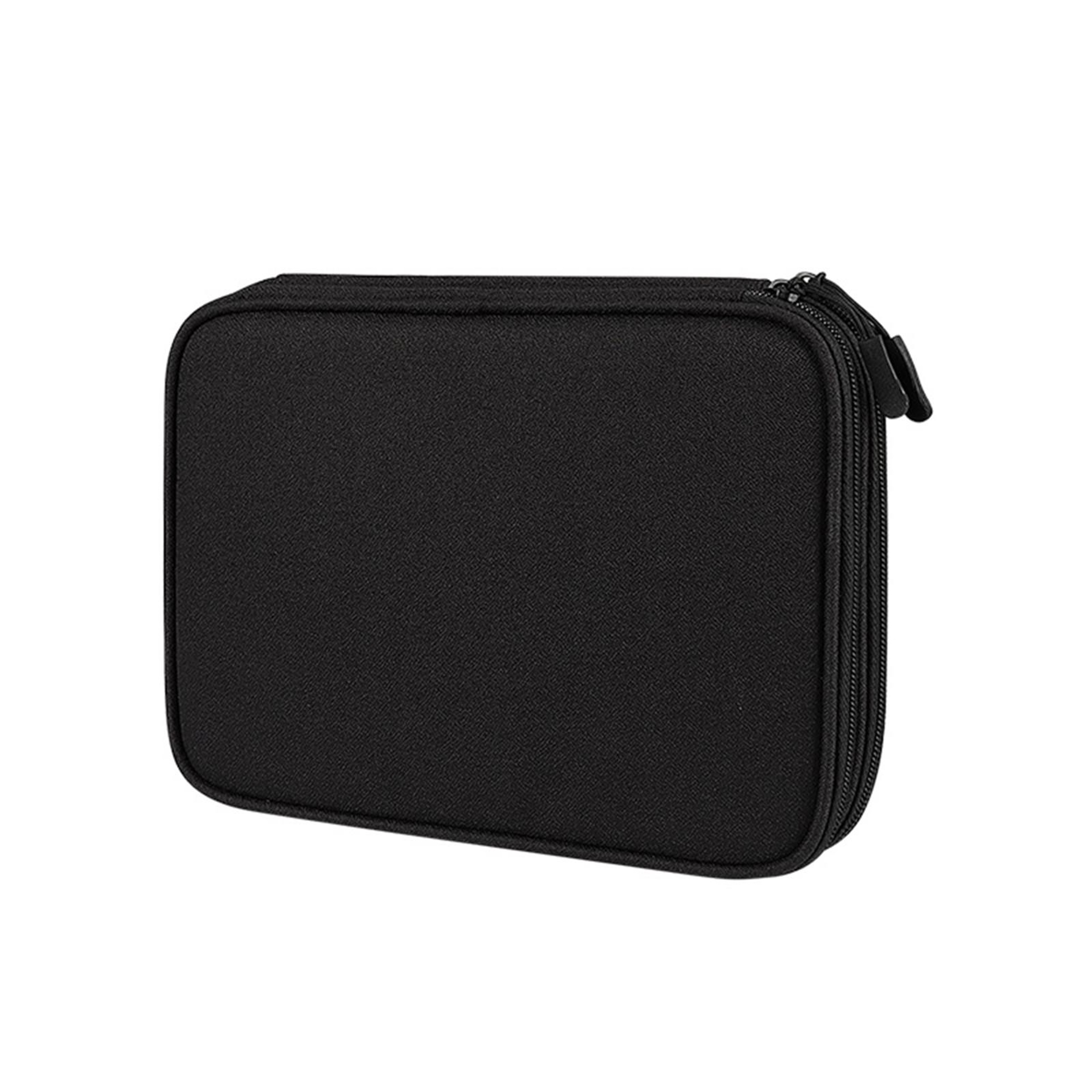 Double Layer Digital Accessory Storage Bag Cable Organizer Bag For Travel Electronics Organizer Bla 0