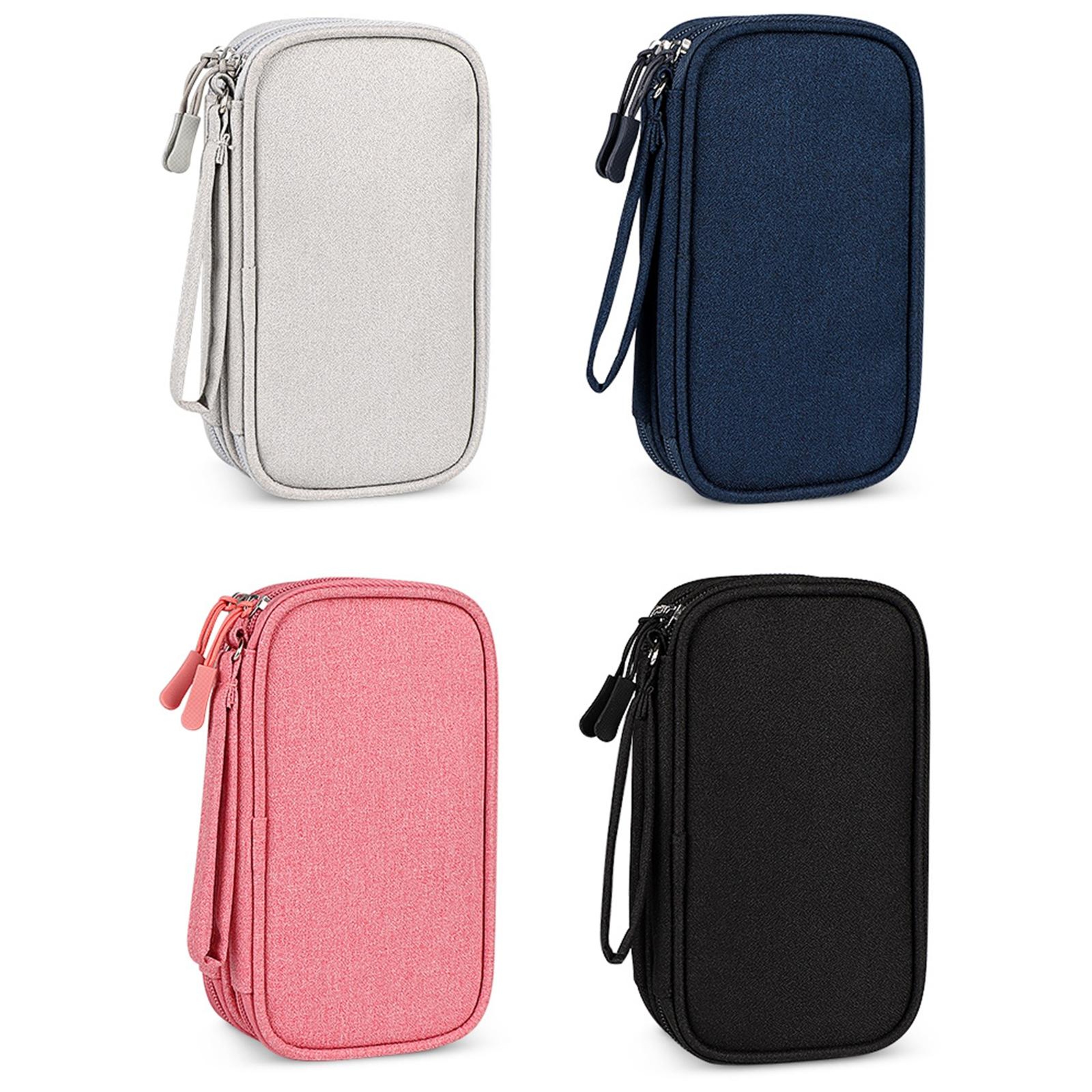 Double Layer Digital Accessory Storage Bag with Lanyard Travel Cable Organizer Pouch – view 2