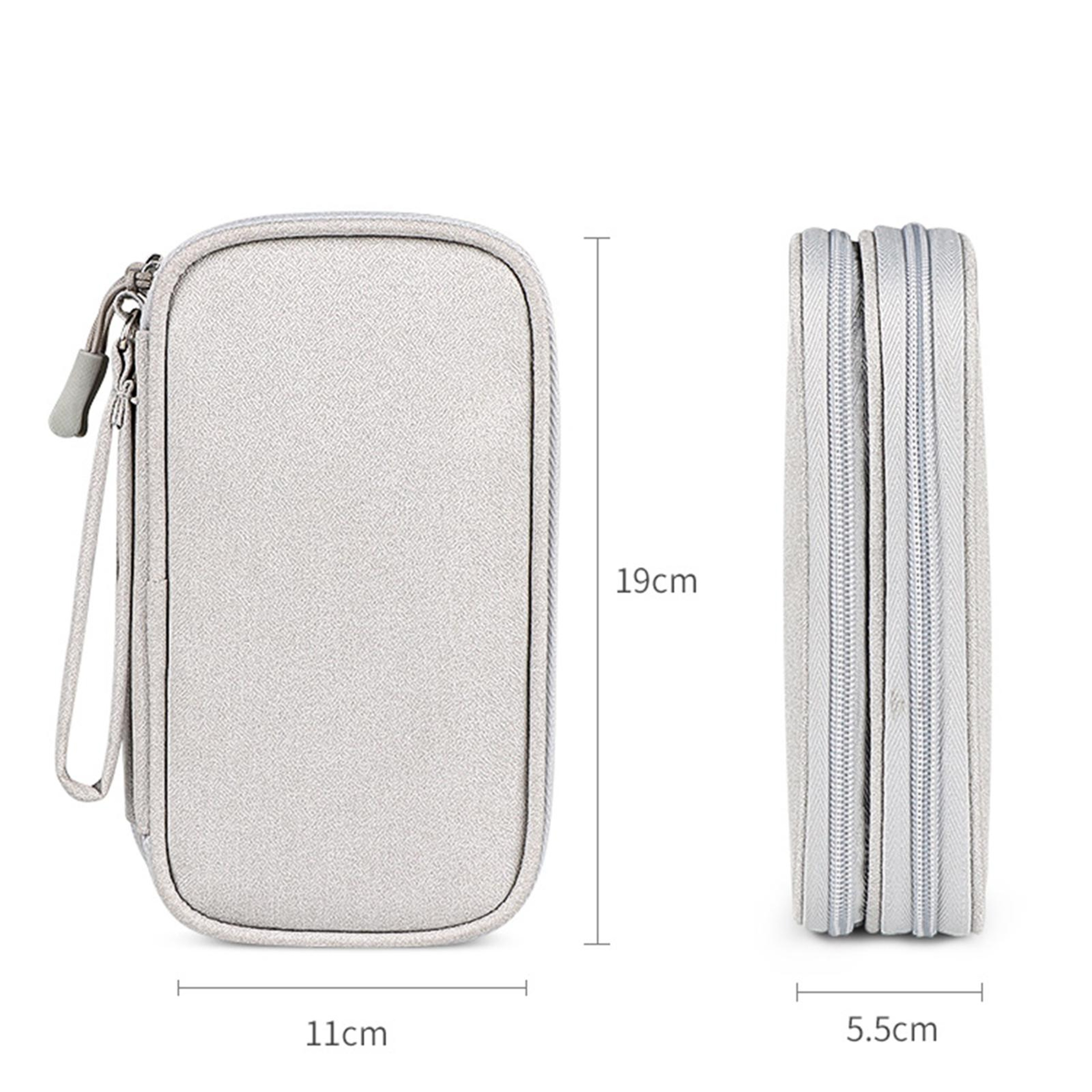 Double Layer Digital Accessory Storage Bag with Lanyard Travel Cable Organizer Pouch – view 4