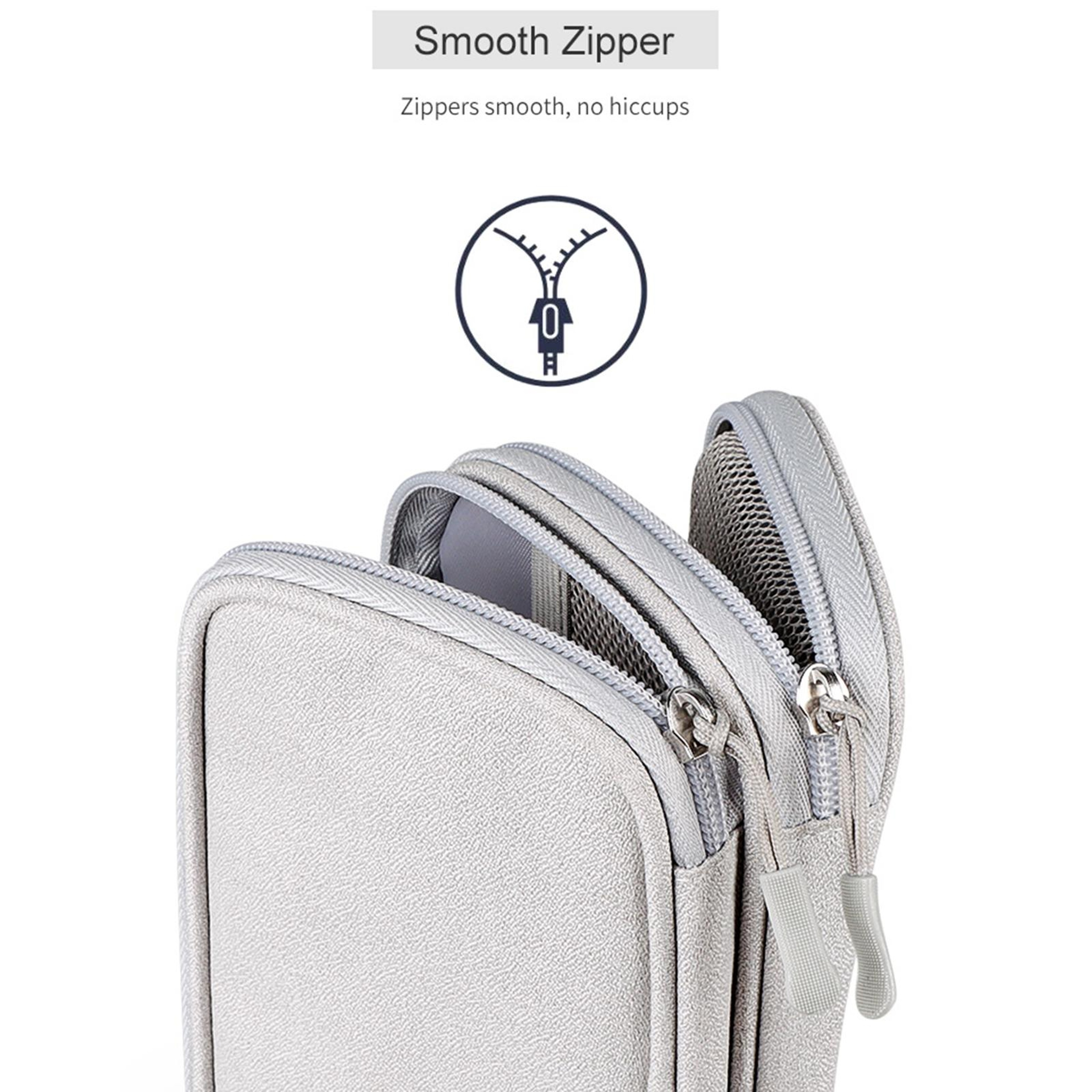 Double Layer Digital Accessory Storage Bag with Lanyard Travel Cable Organizer Pouch – view 8