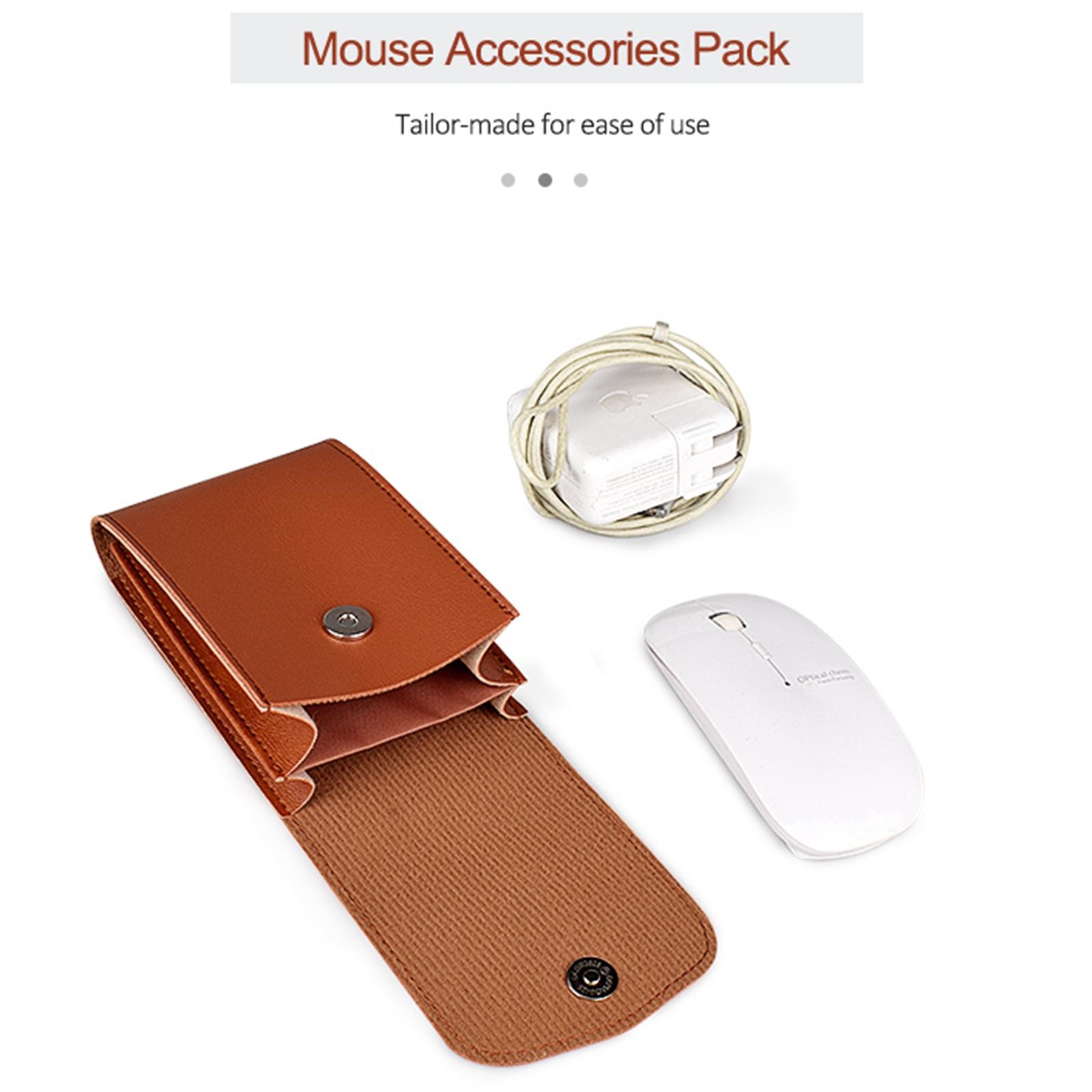 PU Leather Digital Accessory Storage Bag Compact Cable Organizer Pouch for Travel – view 5