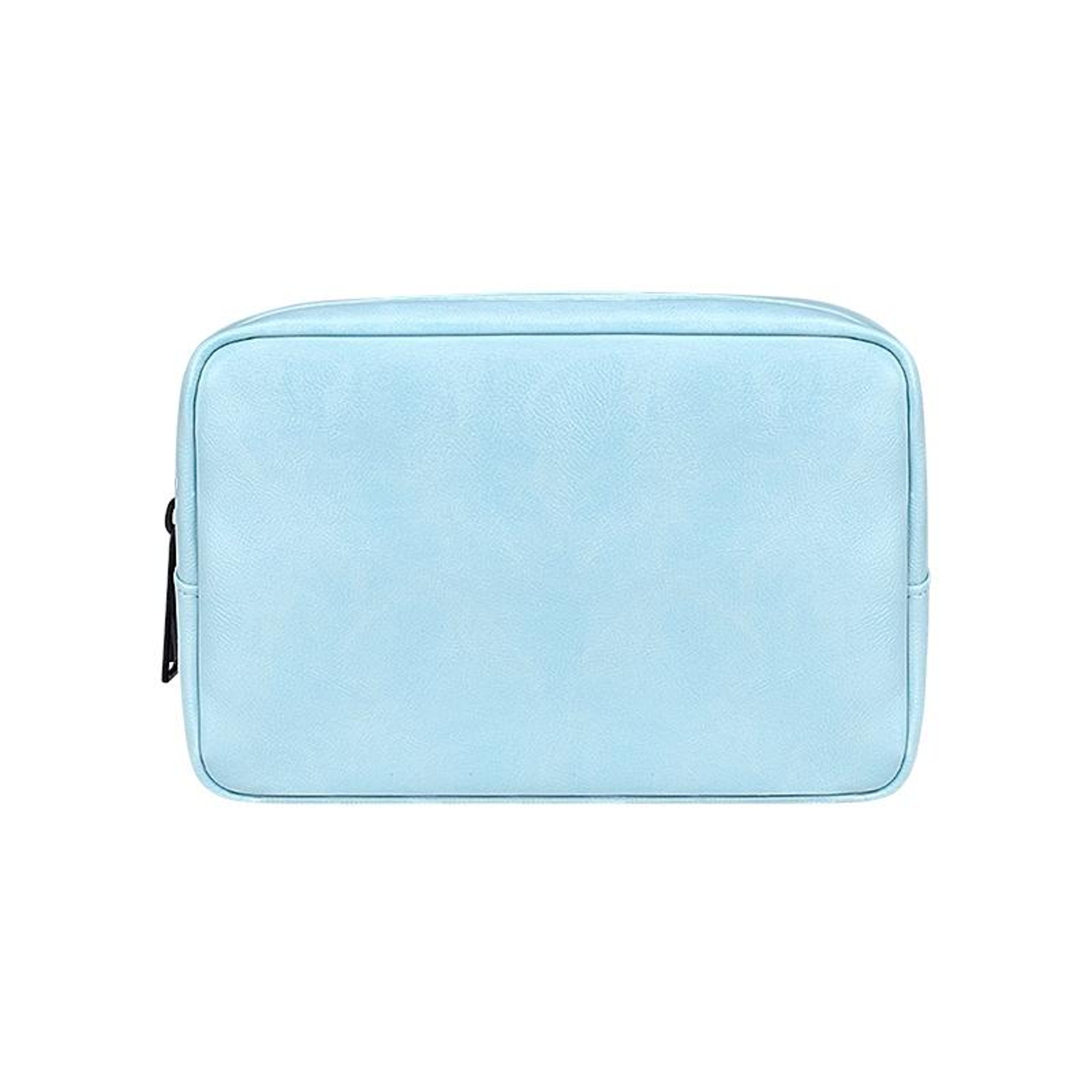 Sky Blue PU Leather Cable Organizer Bag, Portable Travel Electronics Storage Pouch – view 13