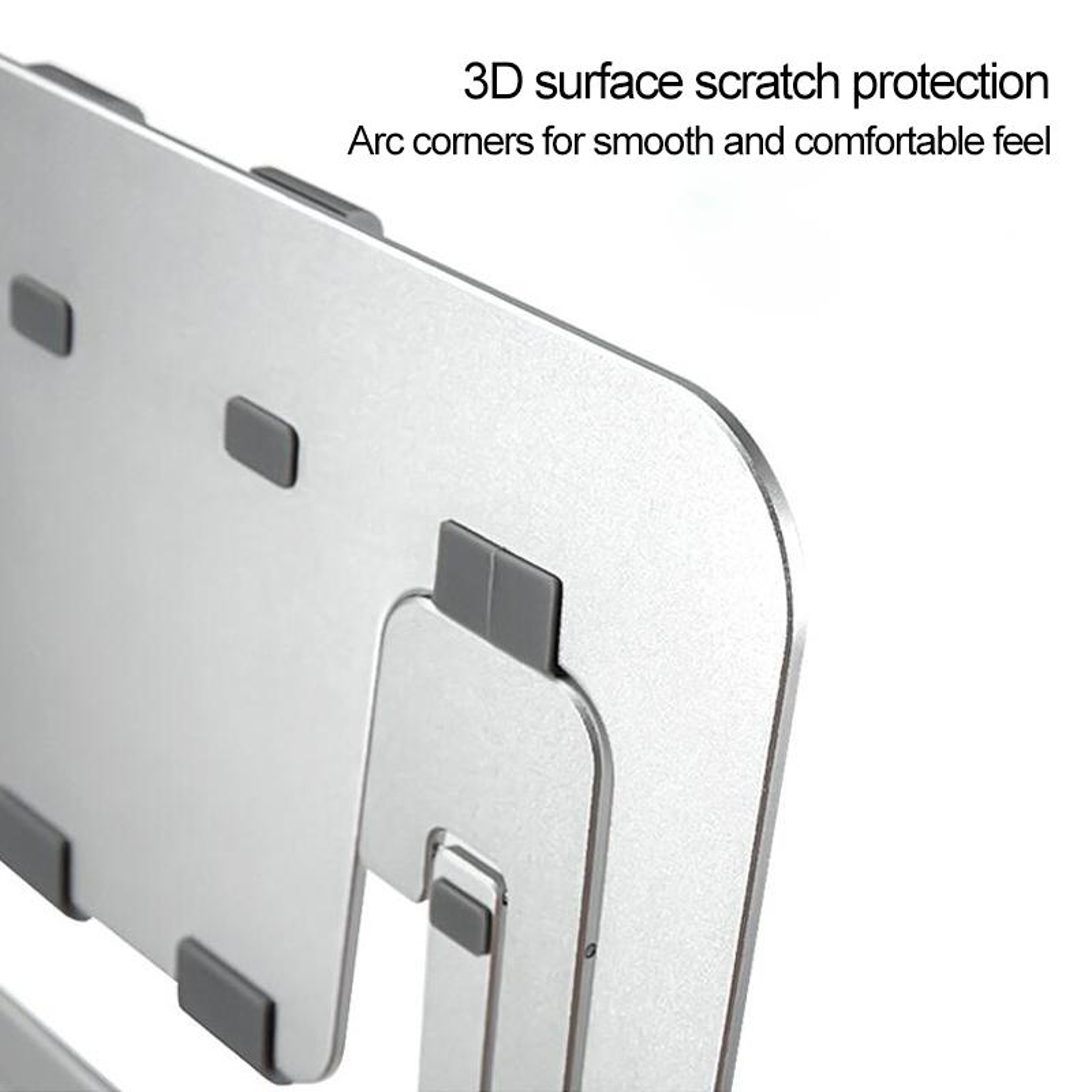 Adjustable Aluminum Laptop Stand Riser Foldable Ergonomic 6-Level Height Extender Heat Dissipation Holder – view 5