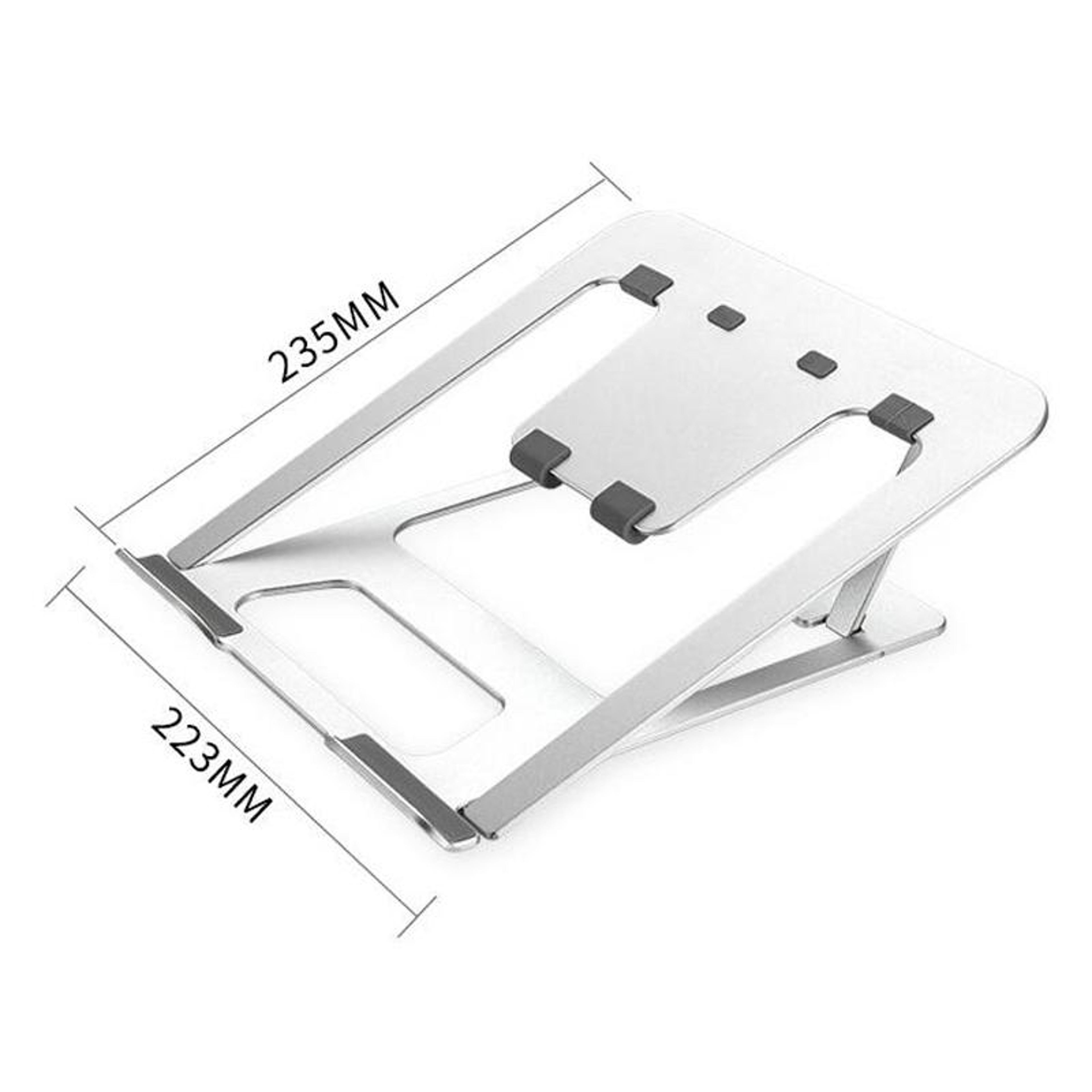 Adjustable Aluminum Laptop Stand Riser Foldable Ergonomic 6-Level Height Extender Heat Dissipation Holder – view 9