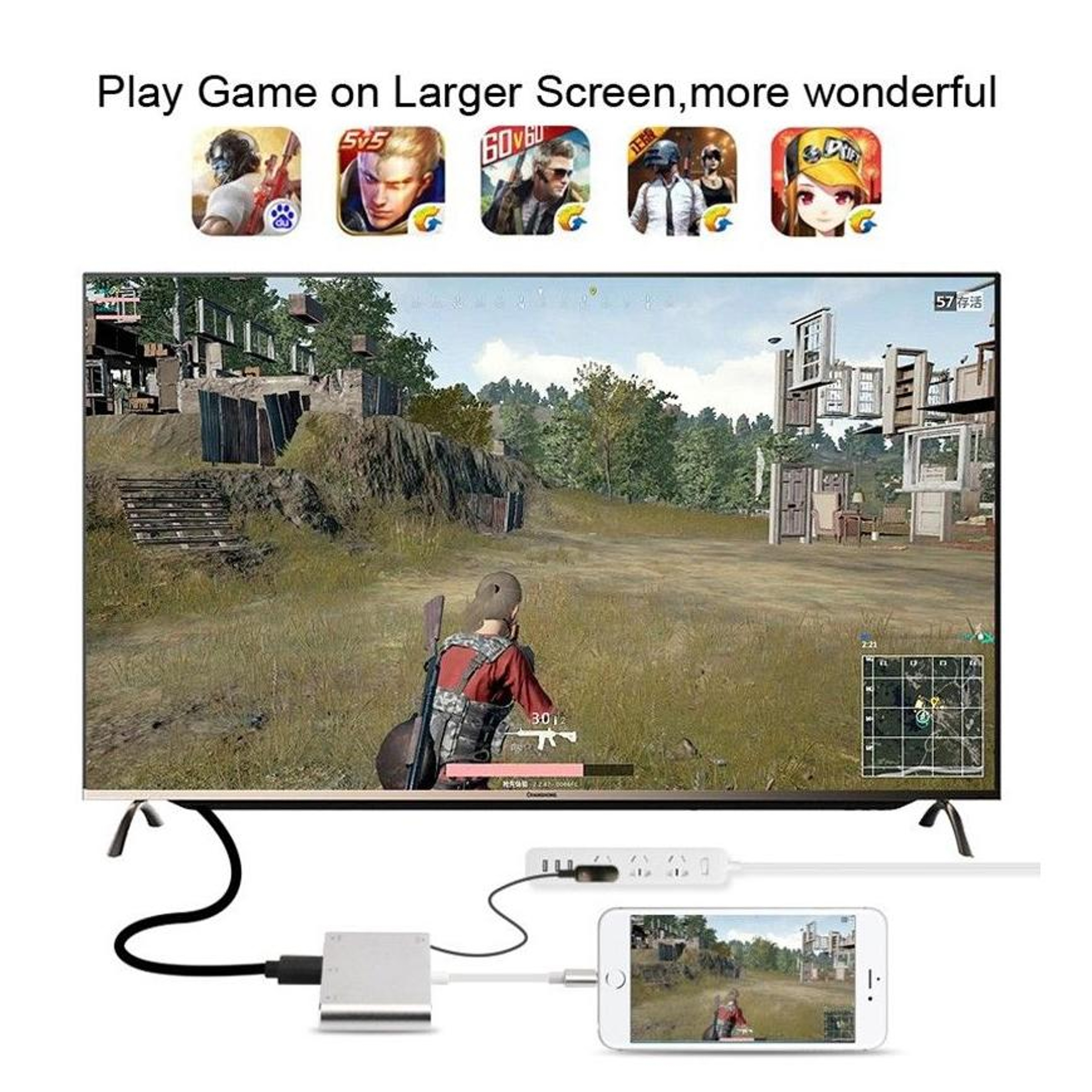 3-in-1 Lightning to HDMI VGA Audio Adapter for iPhone Screen Mirroring – view 7