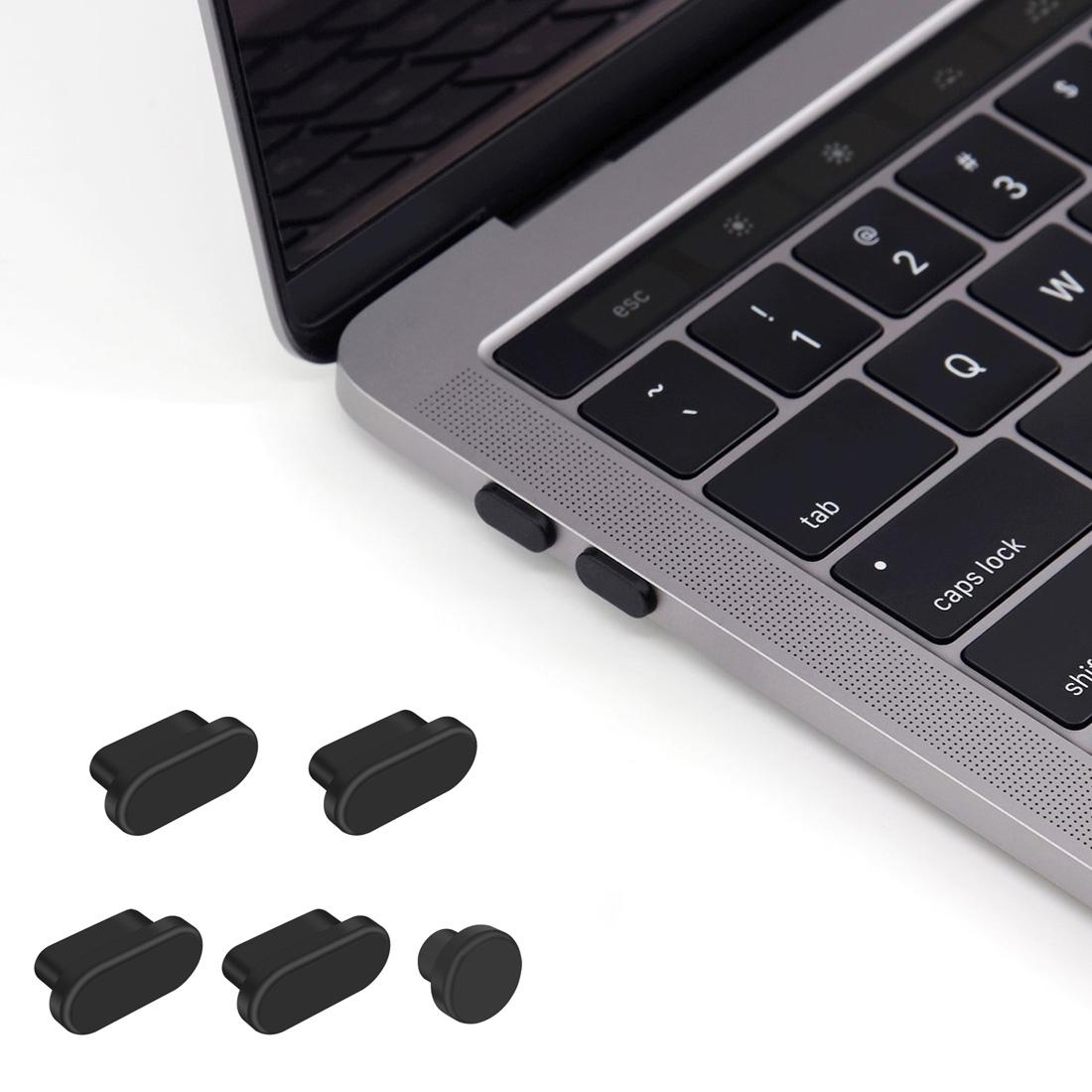 5 in 1 MacBook Dustproof Charging Port Protection Kit for MacBook Pro and MacBook 12 inch – view 1