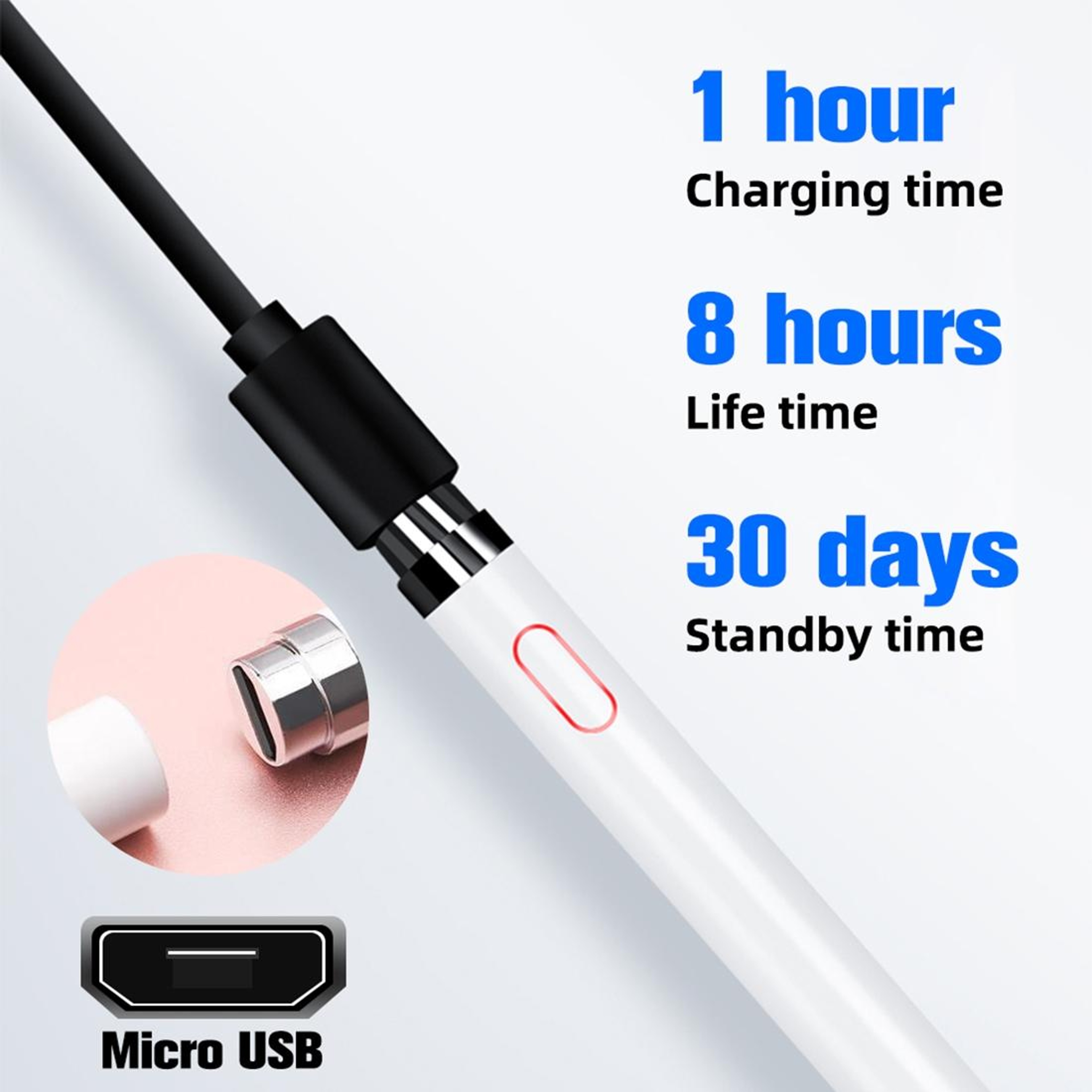 Active Capacitive Stylus Pen For IPad IPhone  Android  Precision Rechargeable Touchscreen Stylus 10