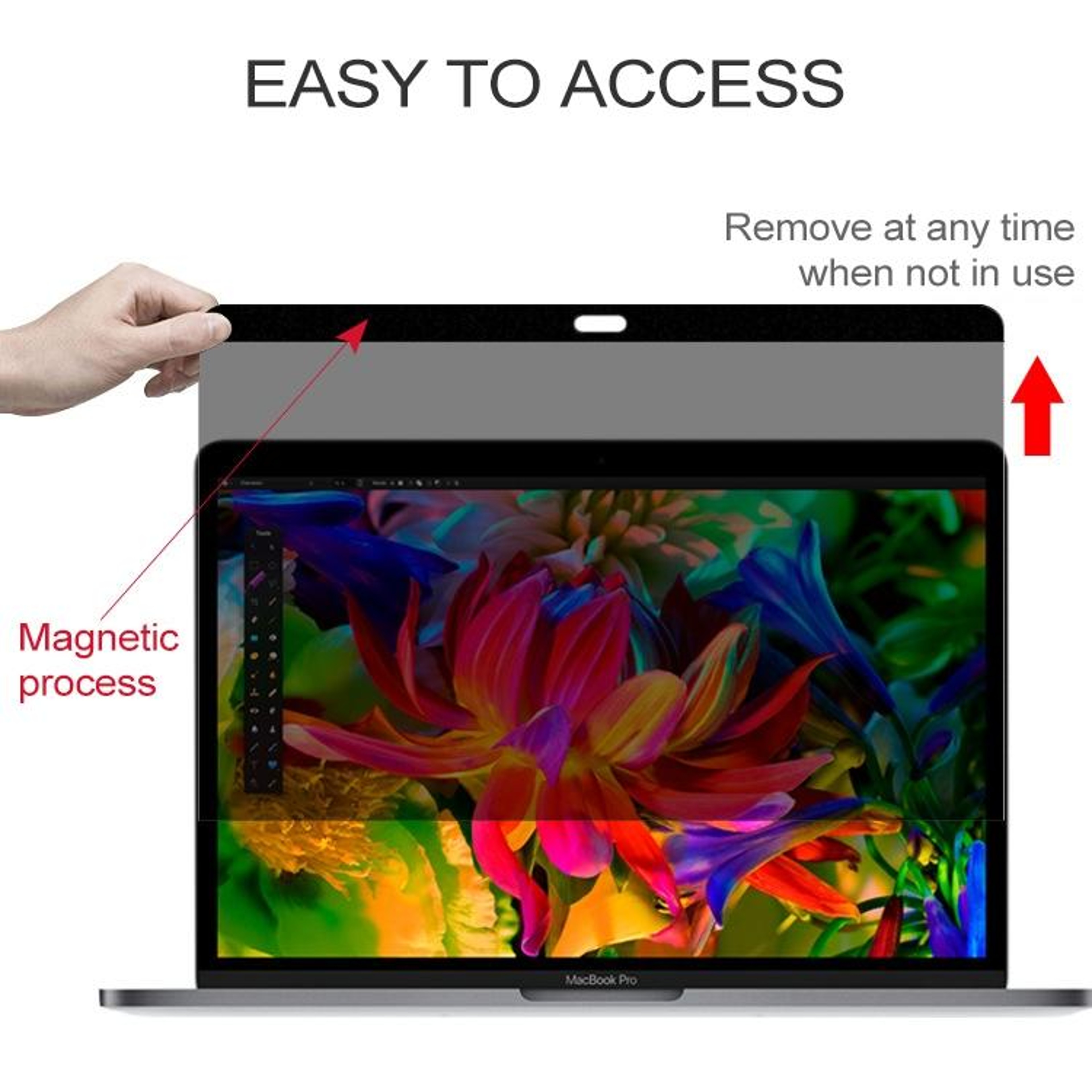 Magnetic Privacy & Anti-Glare Screen Protector for MacBook Pro 16 Inch 2019 – view 6