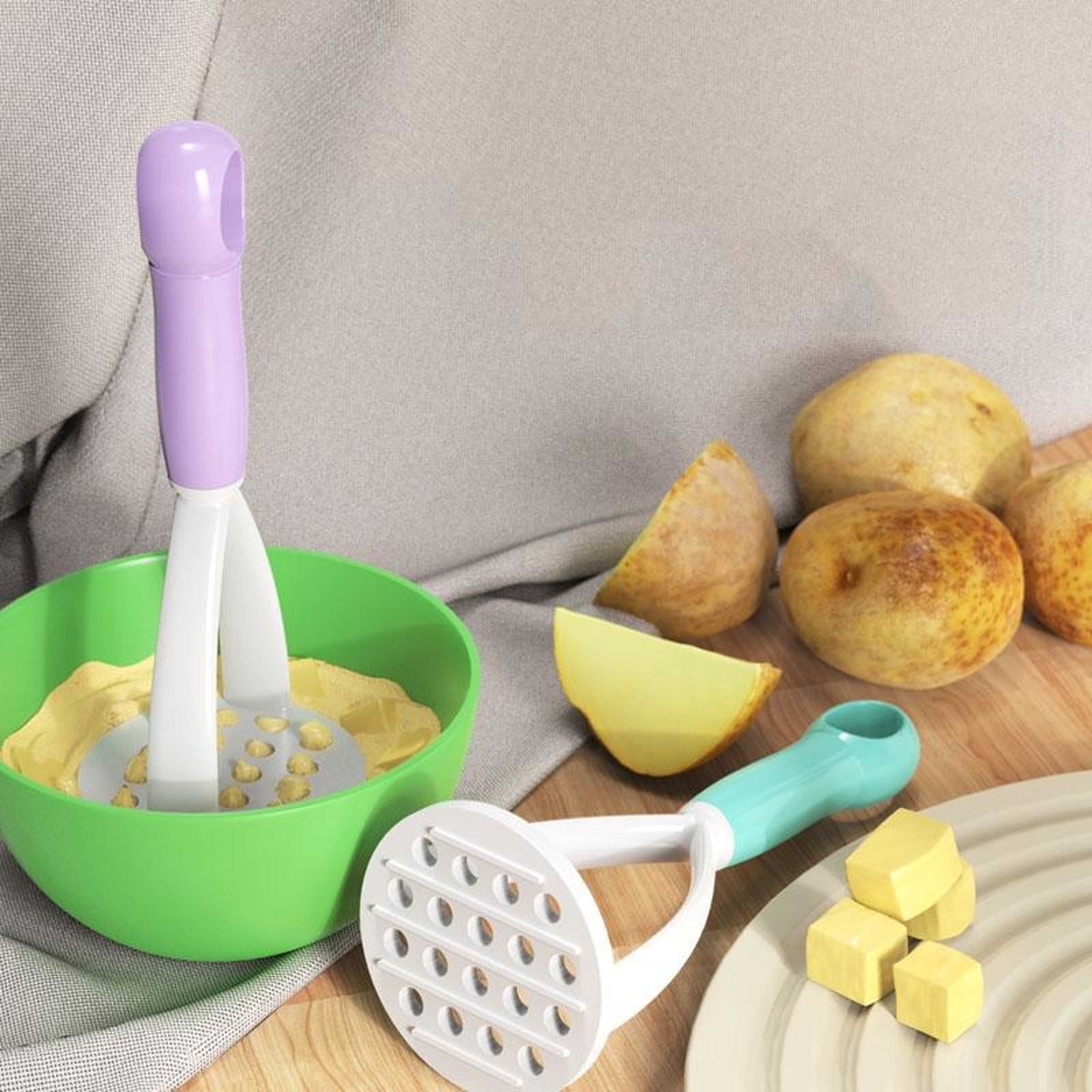Baby Food Masher Set Manual Potato Masher Soft Food Press Tool for Quick Homemade Purees – view 2