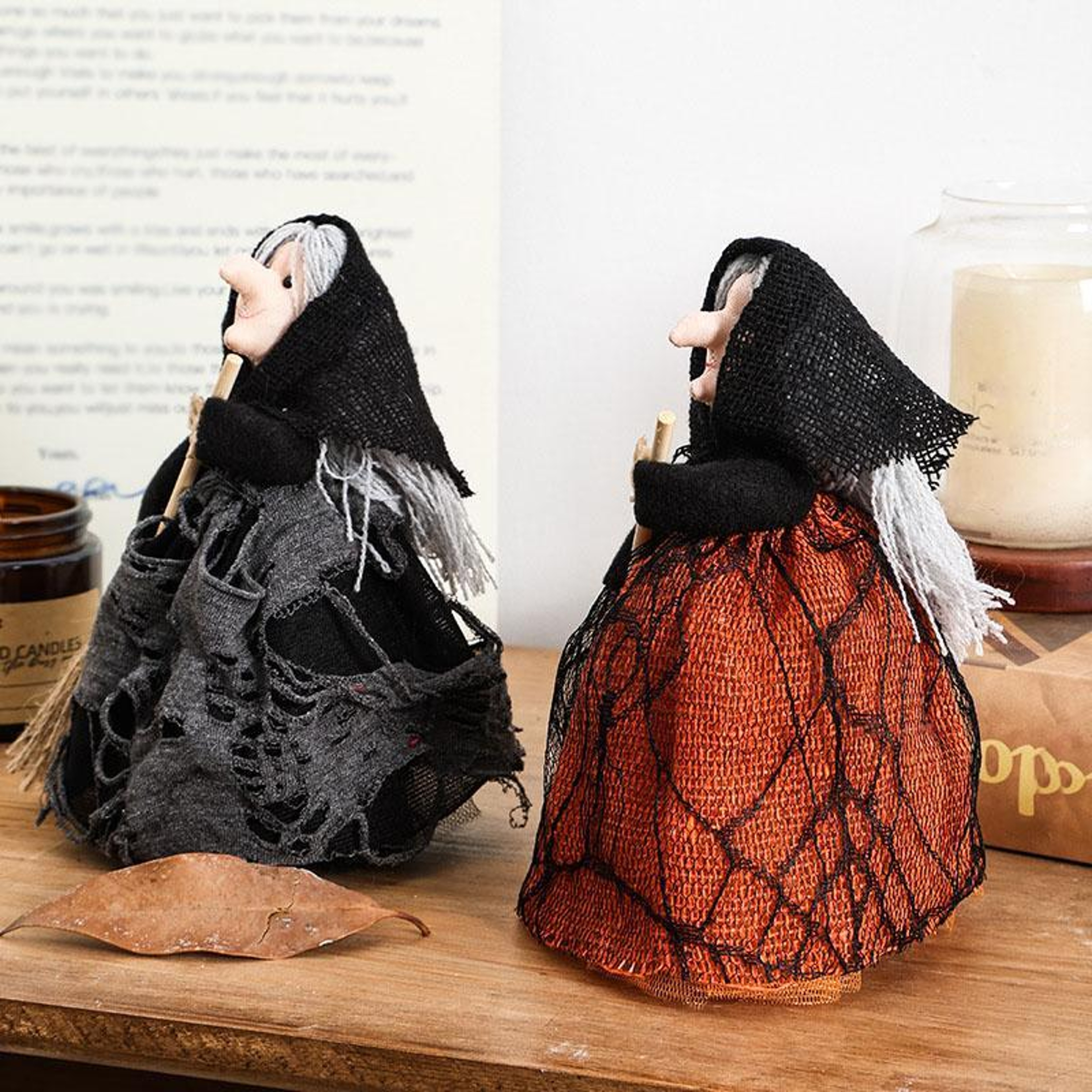 Halloween Witch Broom Decoration – Hanging Spooky Home Decor for Party & Gift Display – view 3
