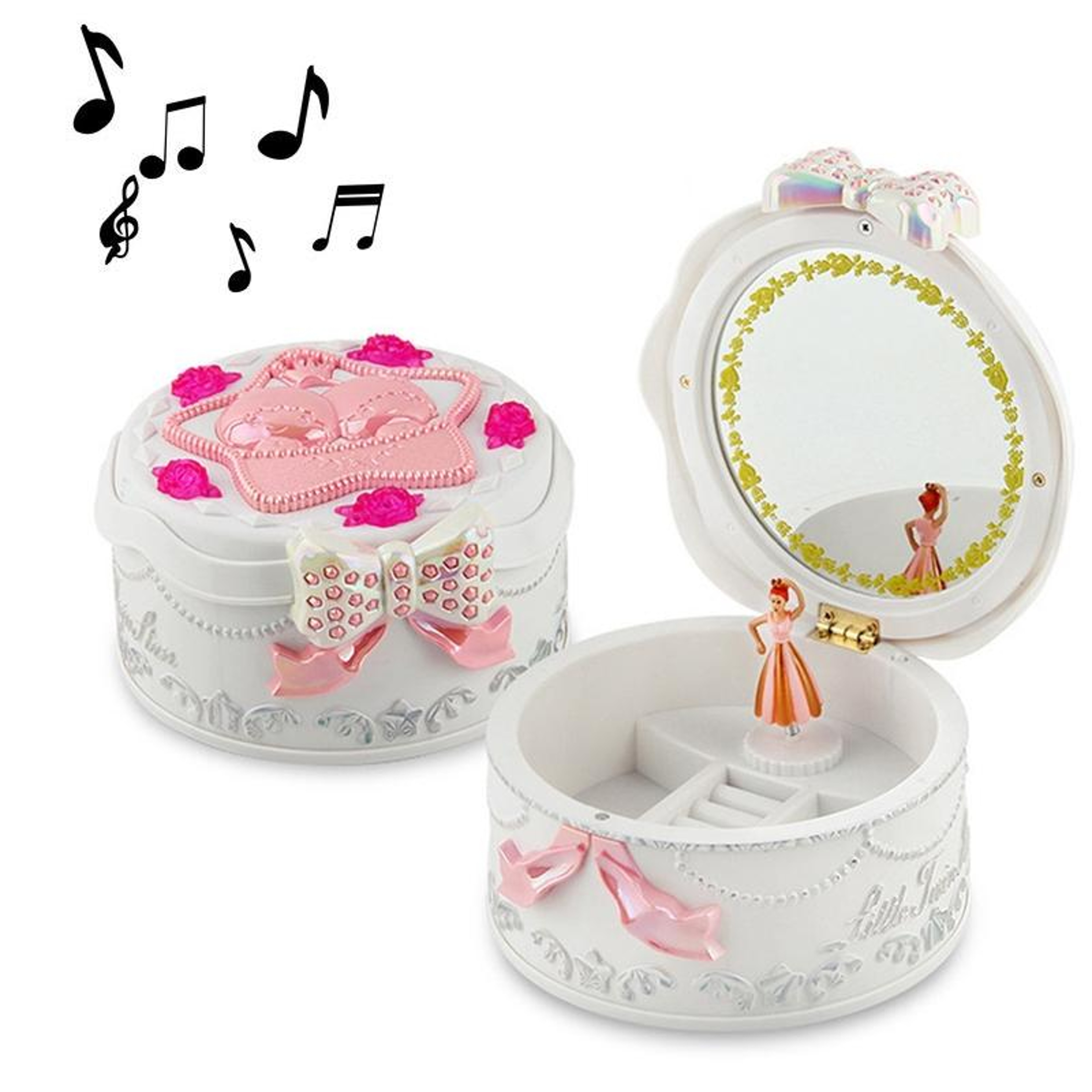 Rotating Ballet Music Box for Kids Pink Dancing Ballerina Jewelry Organizer – view 8