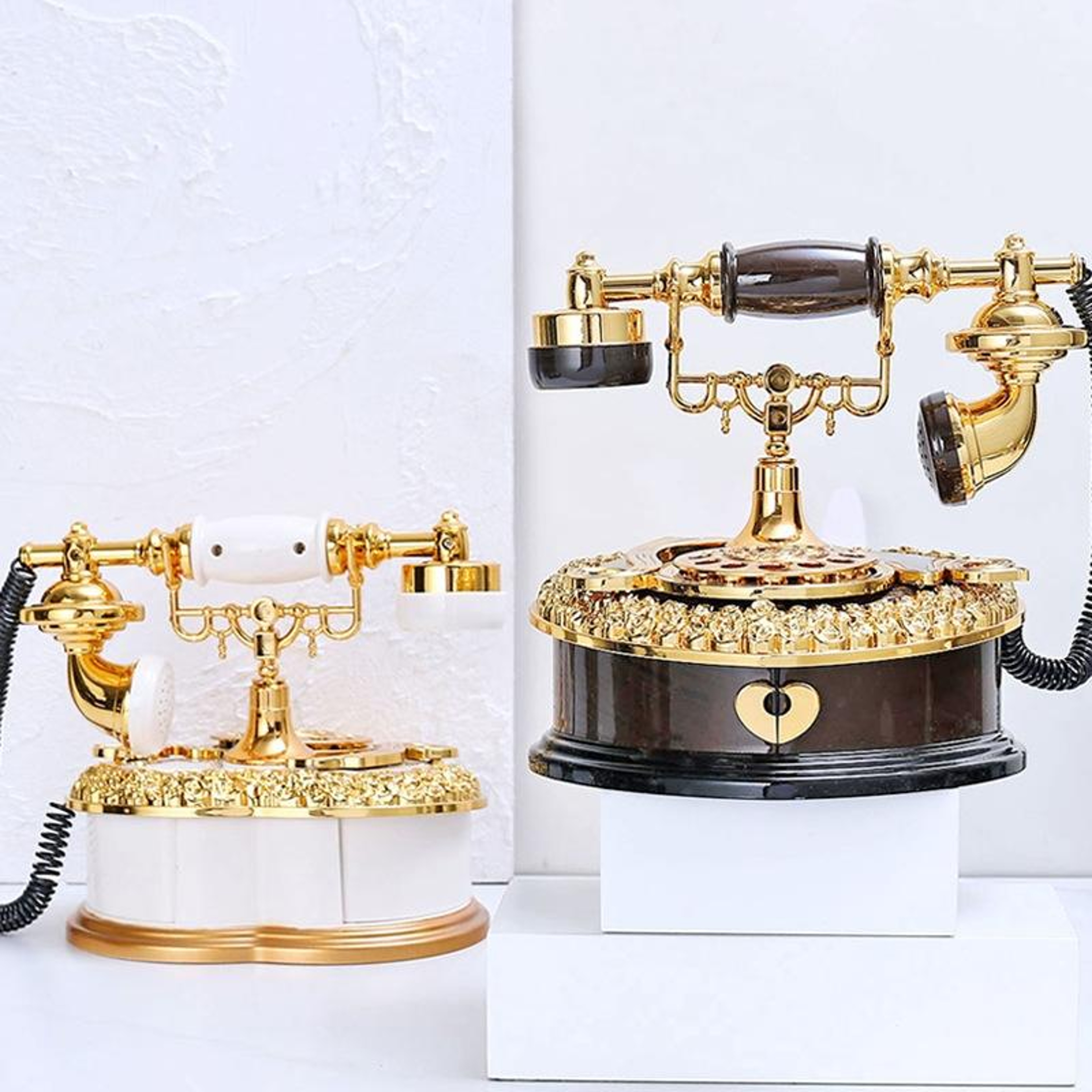 Vintage Rotary Telephone Music Box Decor for Home Entryway Gift – view 2