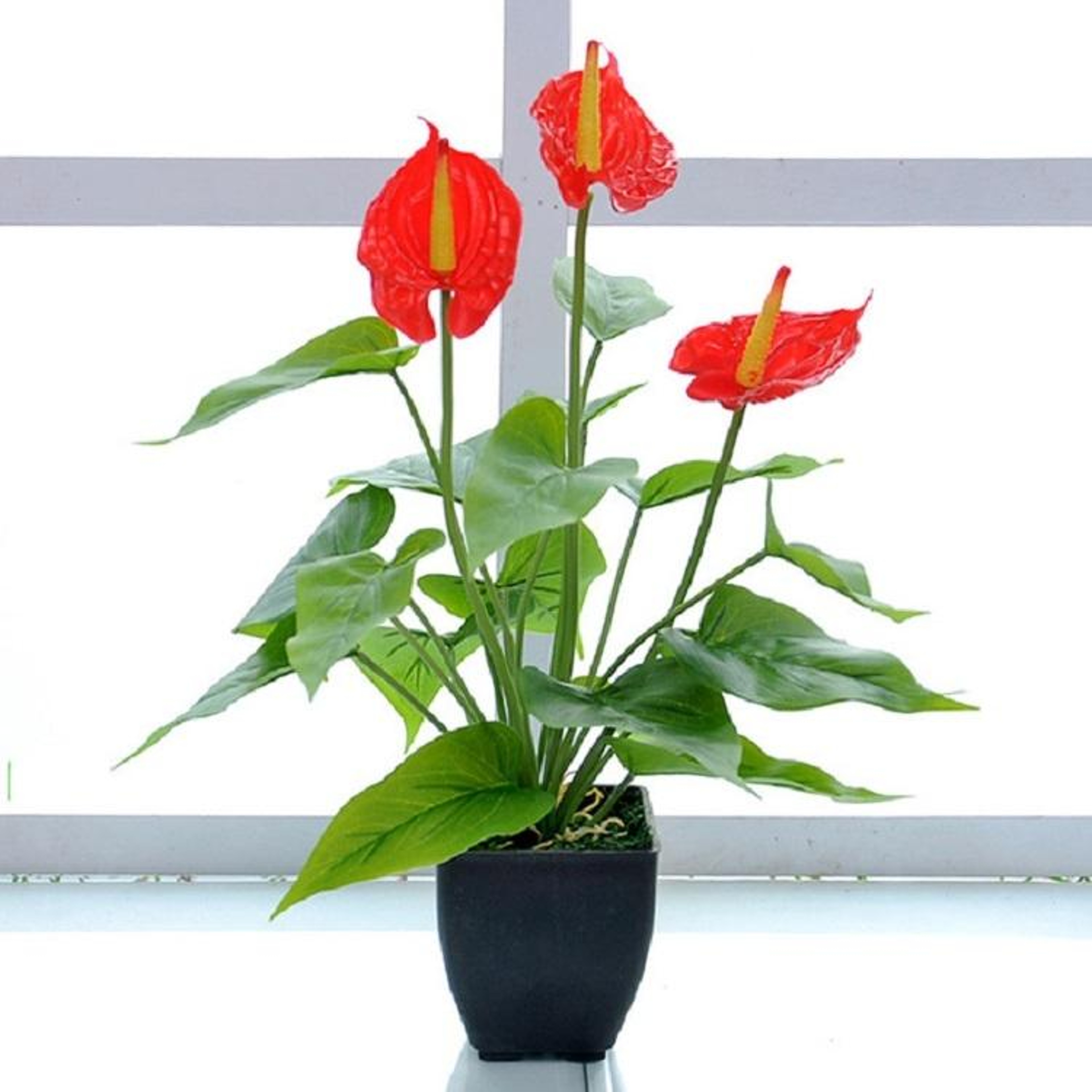 Artificial Calla Lily Potted Plant Realistic Indoor Home Decor – view 1