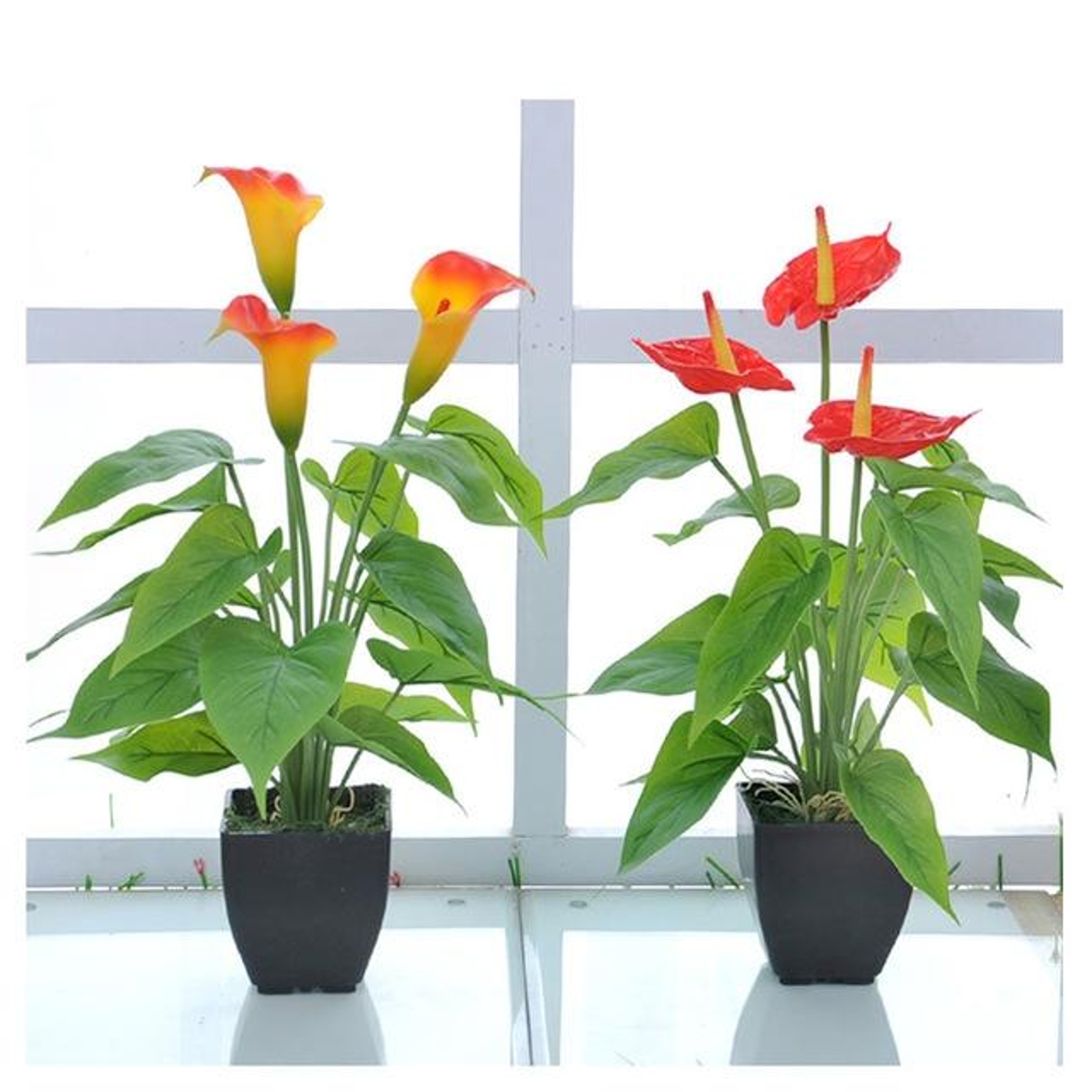 Artificial Calla Lily Potted Plant Realistic Indoor Home Decor – view 3