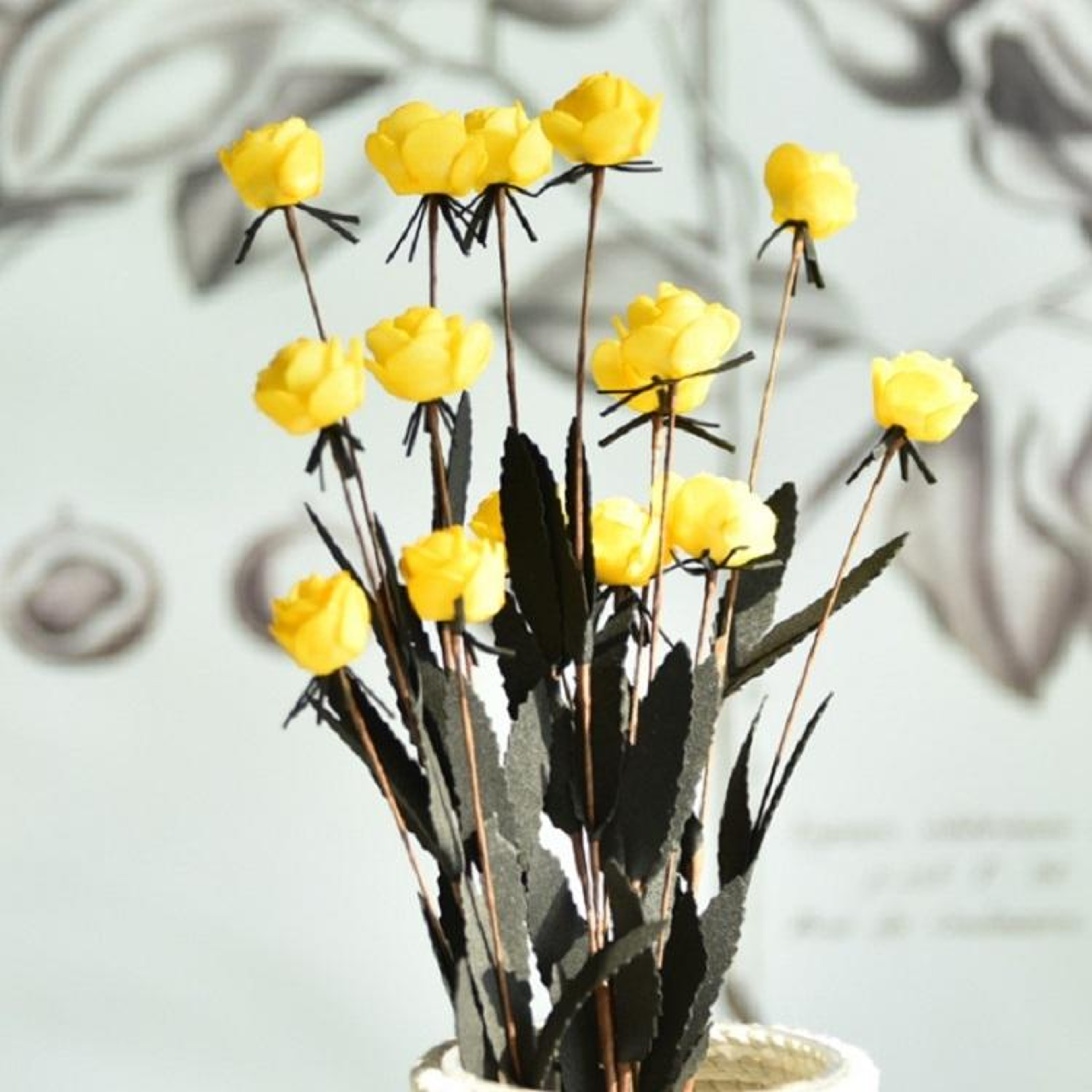 Artificial Rose Bud Wedding Flower Arrangement Silk Decoration for Home, Party & Events – view 7