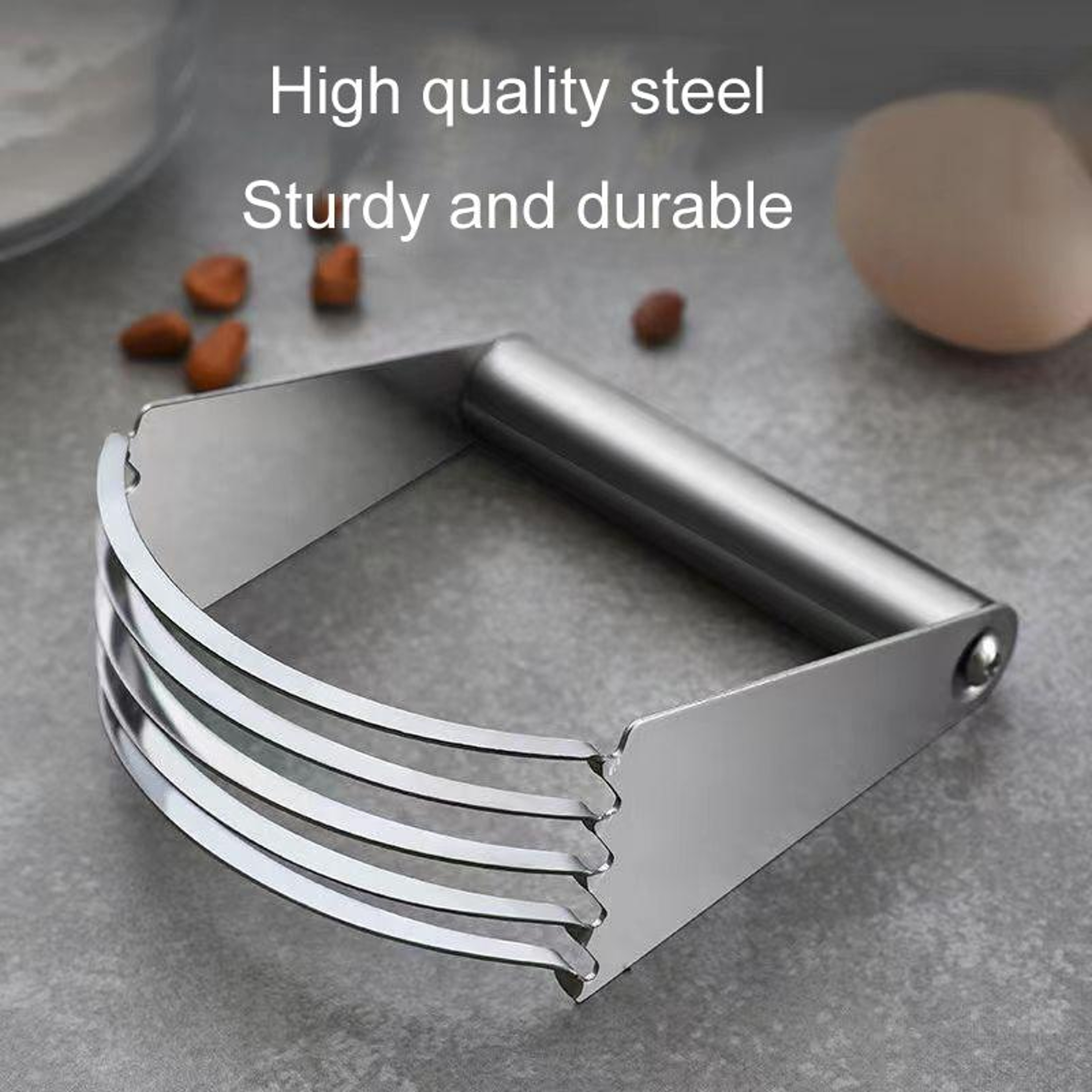 5-Blade Stainless Steel Dough Cutter & Pastry Blender for Baking, Dough Mixing and Butter Cutting – view 4