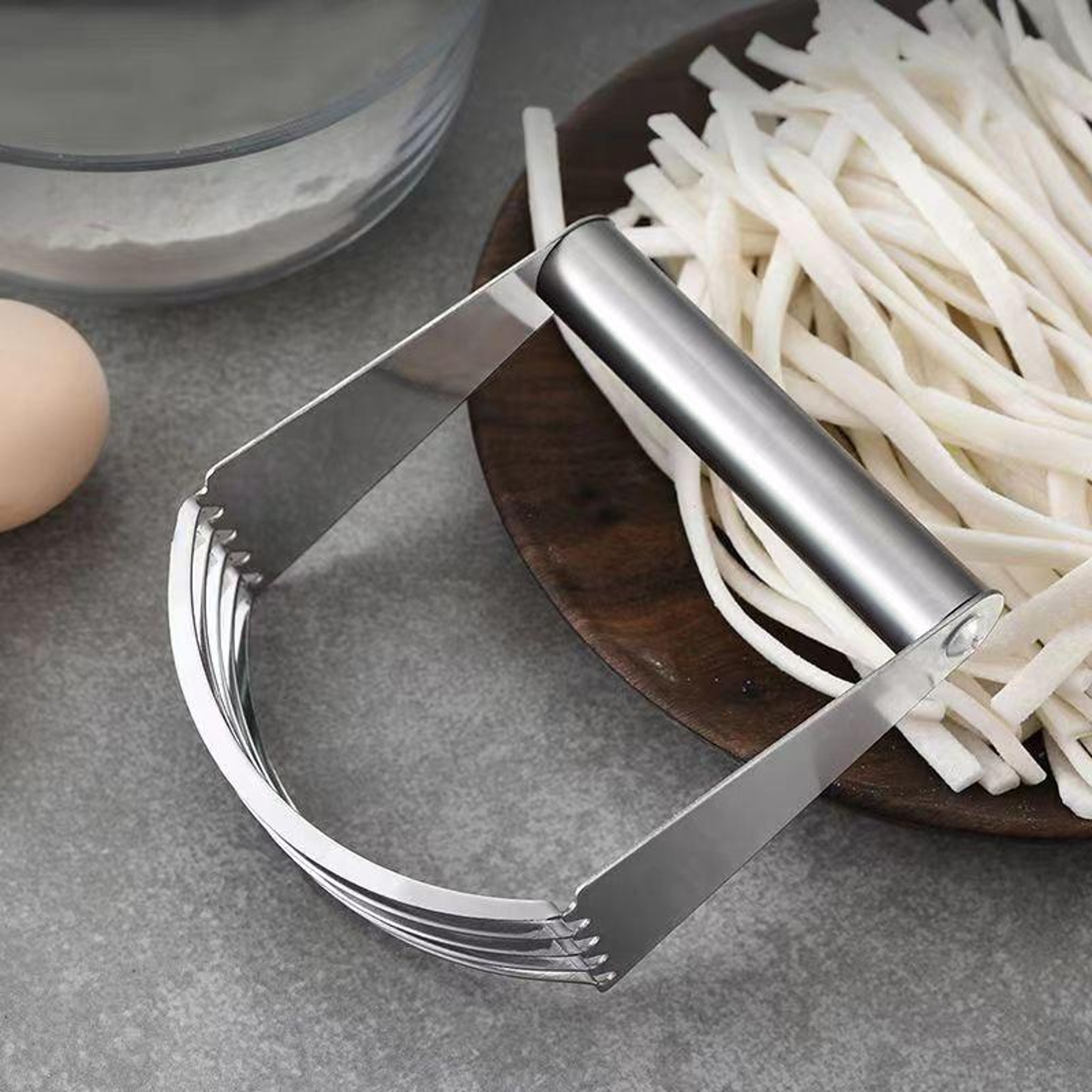 5-Blade Stainless Steel Dough Cutter & Pastry Blender for Baking, Dough Mixing and Butter Cutting – view 9