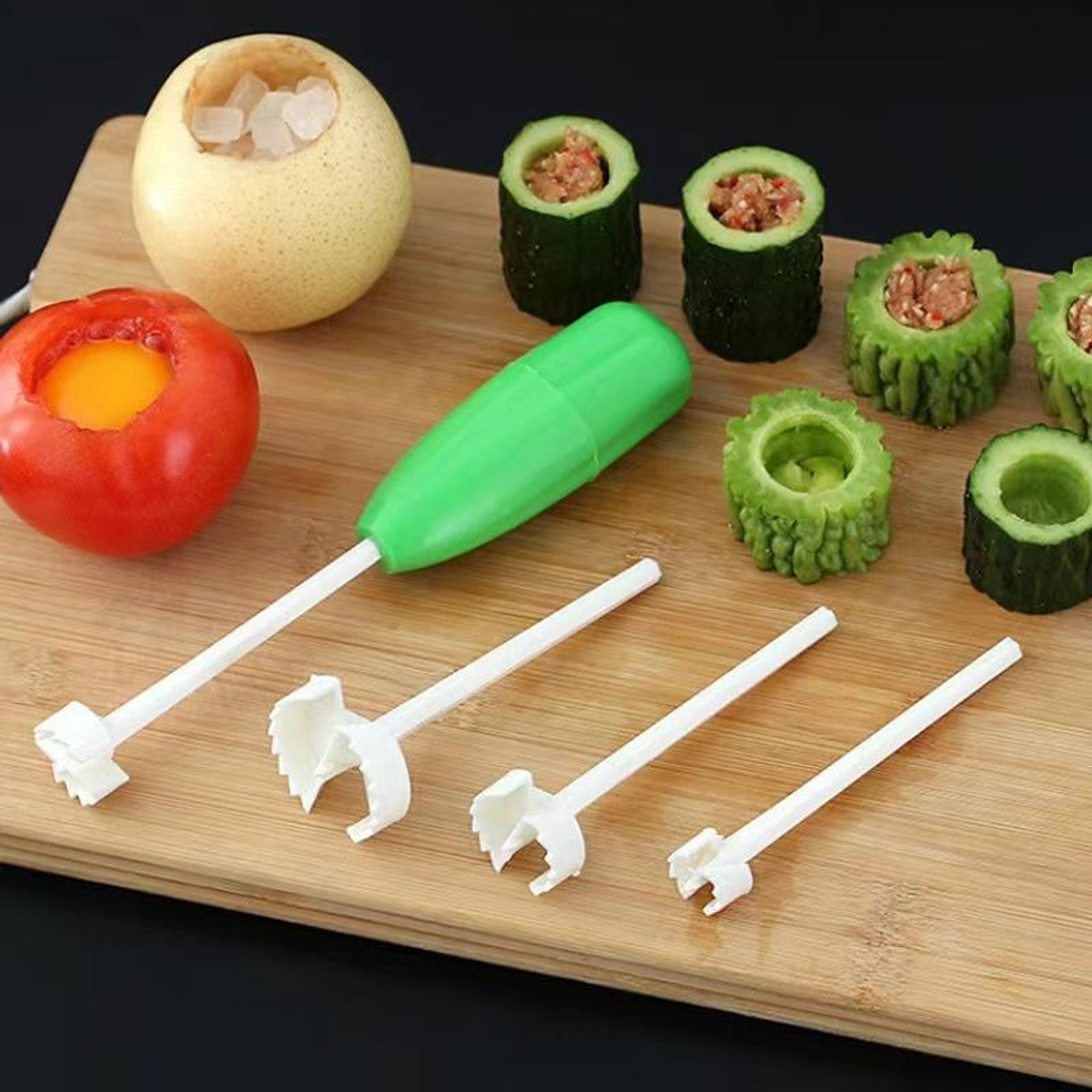 4-in-1 Fruit & Vegetable Corer and Spiral Cutter for Stuffed Recipes – view 8