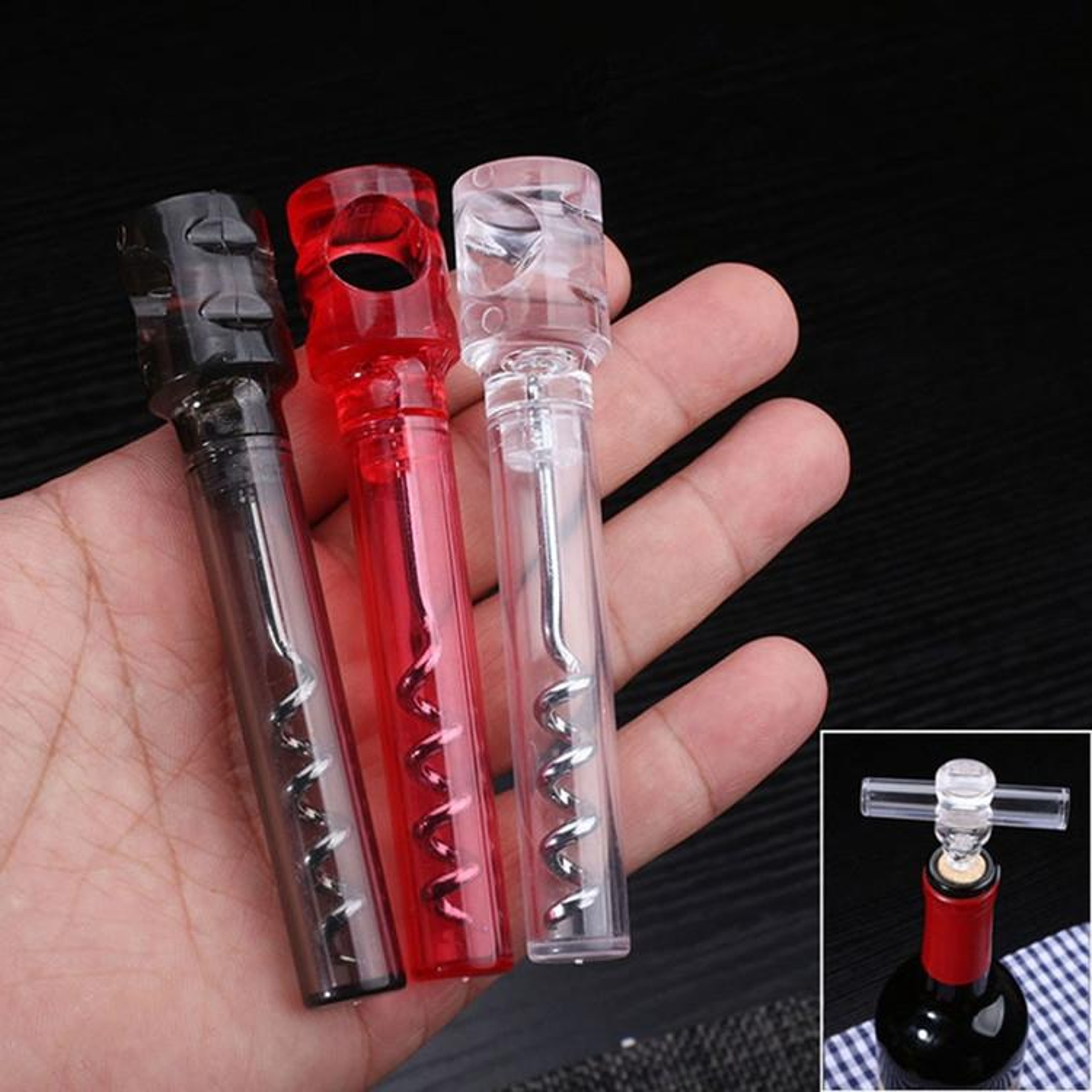 CrystalGrip Portable Wine Corkscrew Opener For Travel Home Bar  Wine Gifts 6