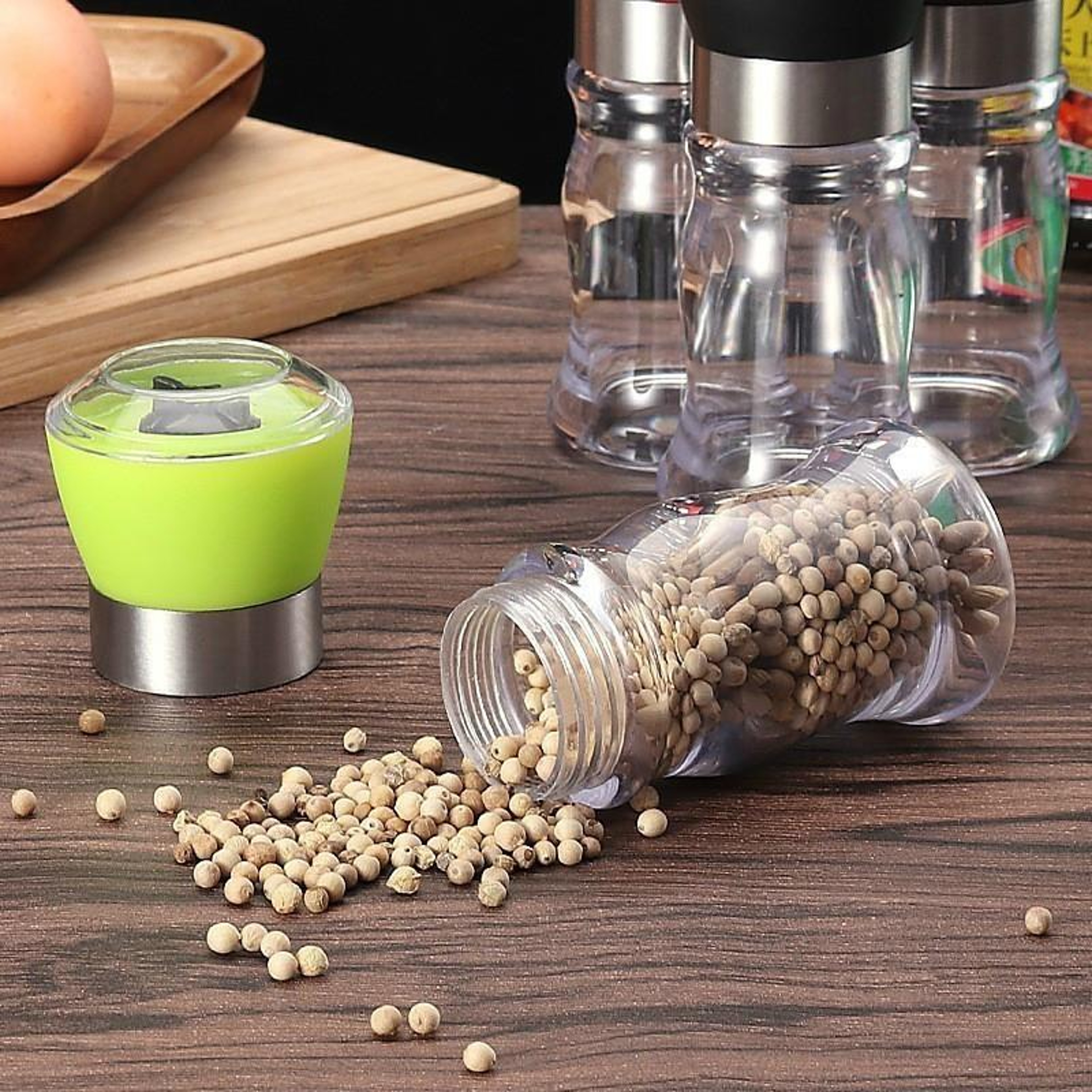 Adjustable Manual Spice Grinder Bottle Multi Function Salt Pepper and Herb Mill – view 5