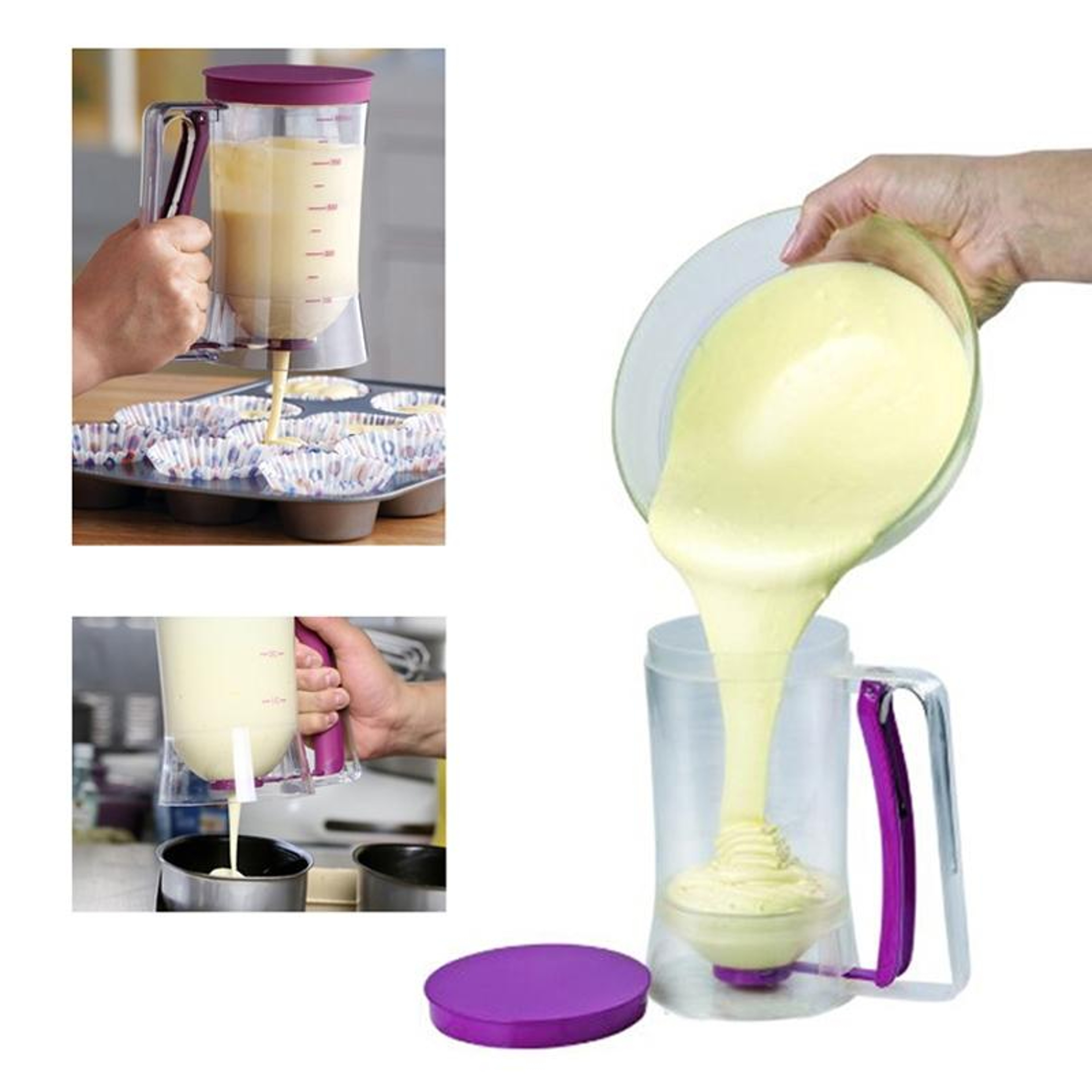 900ml Precision Batter Dispenser With Measuring Marks For Cupcakes Pancakes  Muffins 7