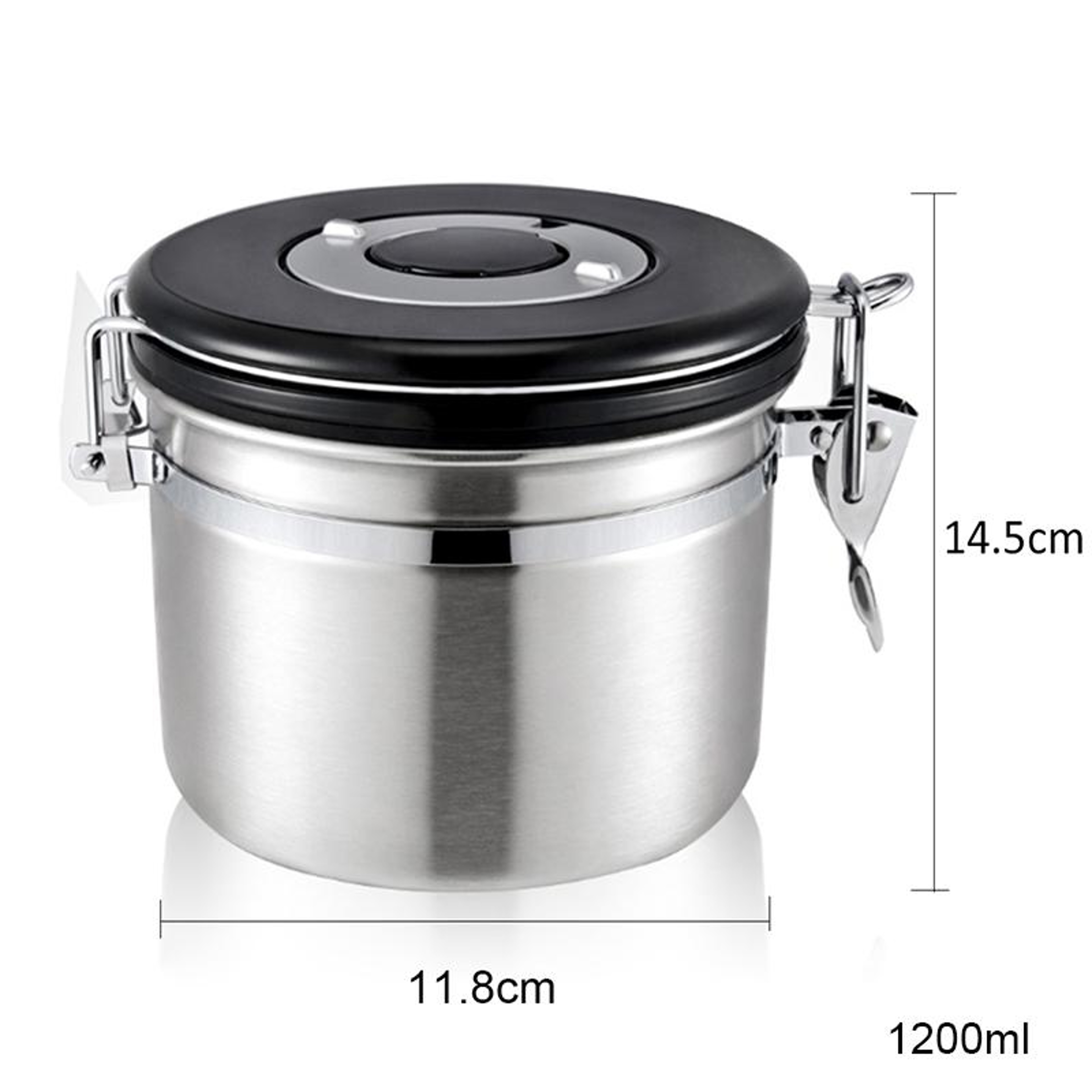 FreshLock 1200ml Airtight Coffee Canister With CO2 Valve  Freshness Calendar 9