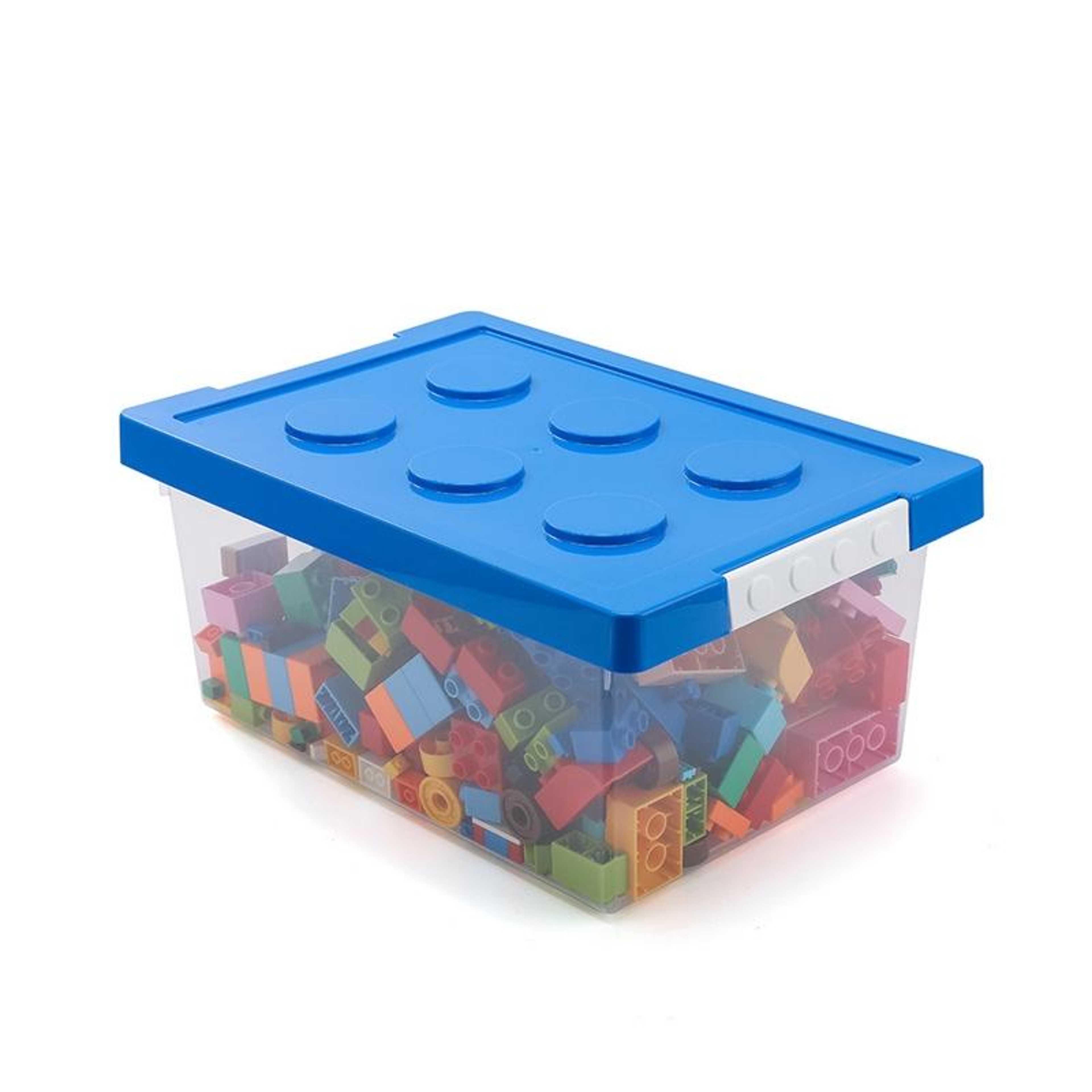Kids Clear Building Block Storage Box with Lid Stackable Toy Organizer – view 11