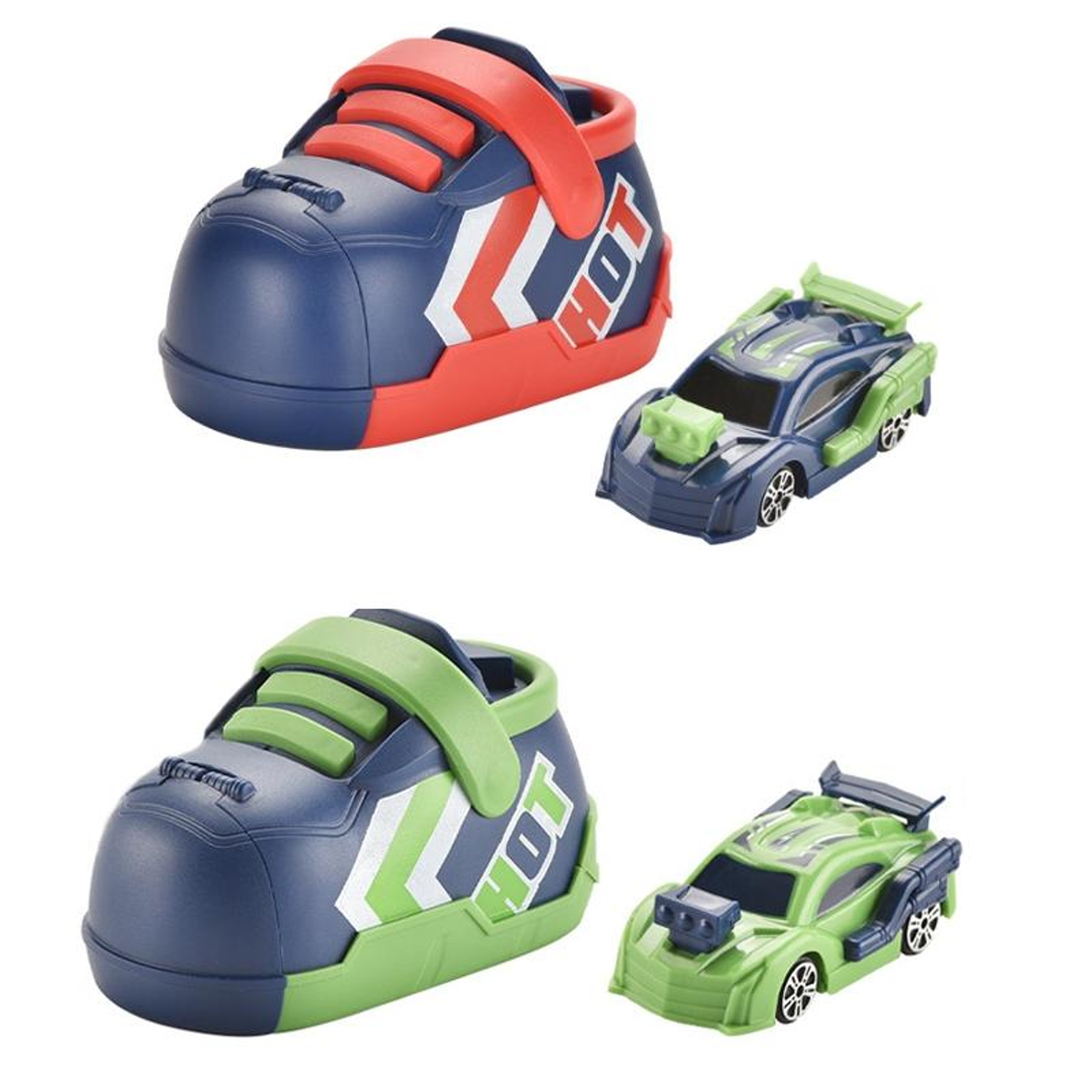 Kids Battle Launcher Racing Car Set with Ejection Shoes Toy and Mini Race Cars – view 2