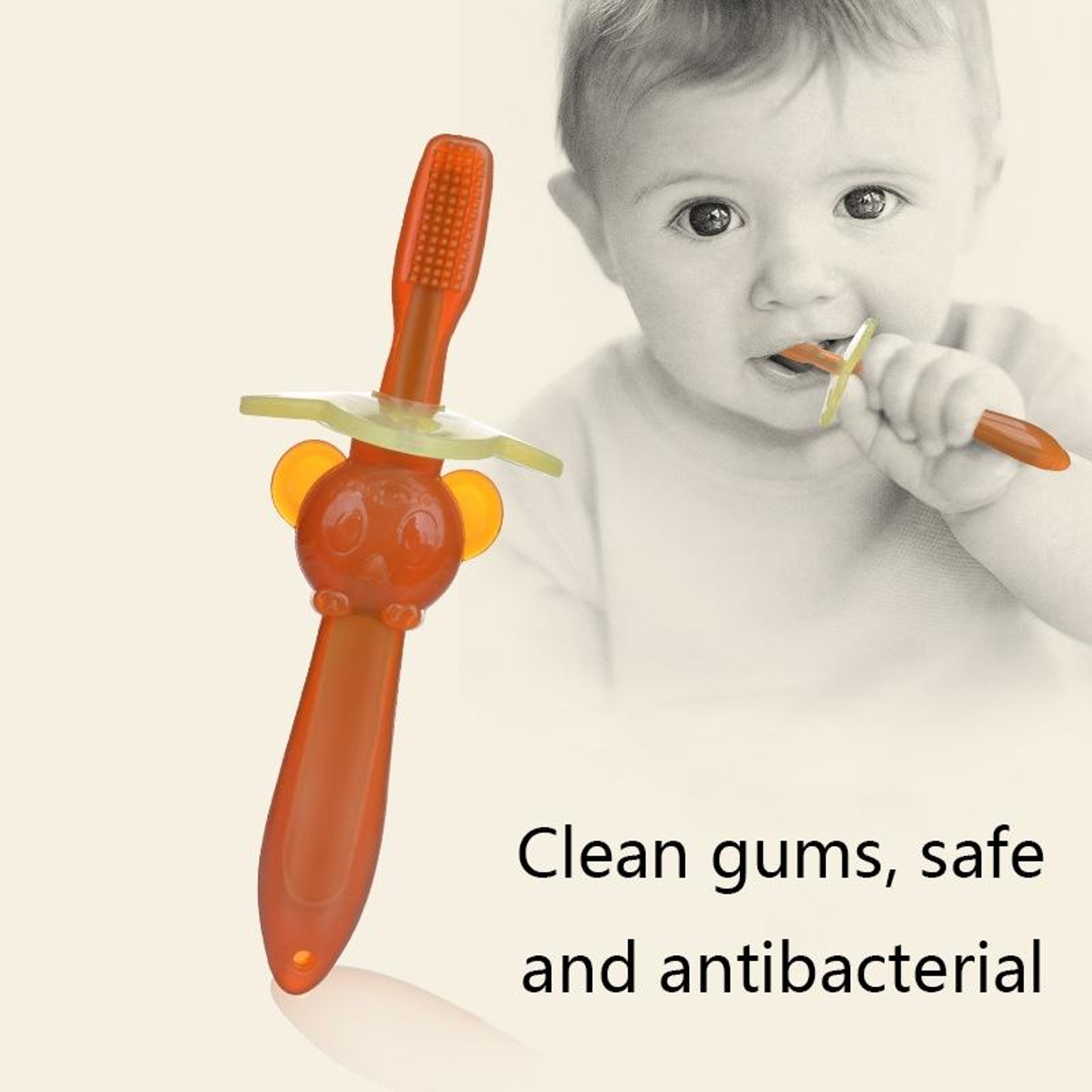 Nano Silver Baby Teething Toothbrush & Silicone Teether with Safety Guard – view 7