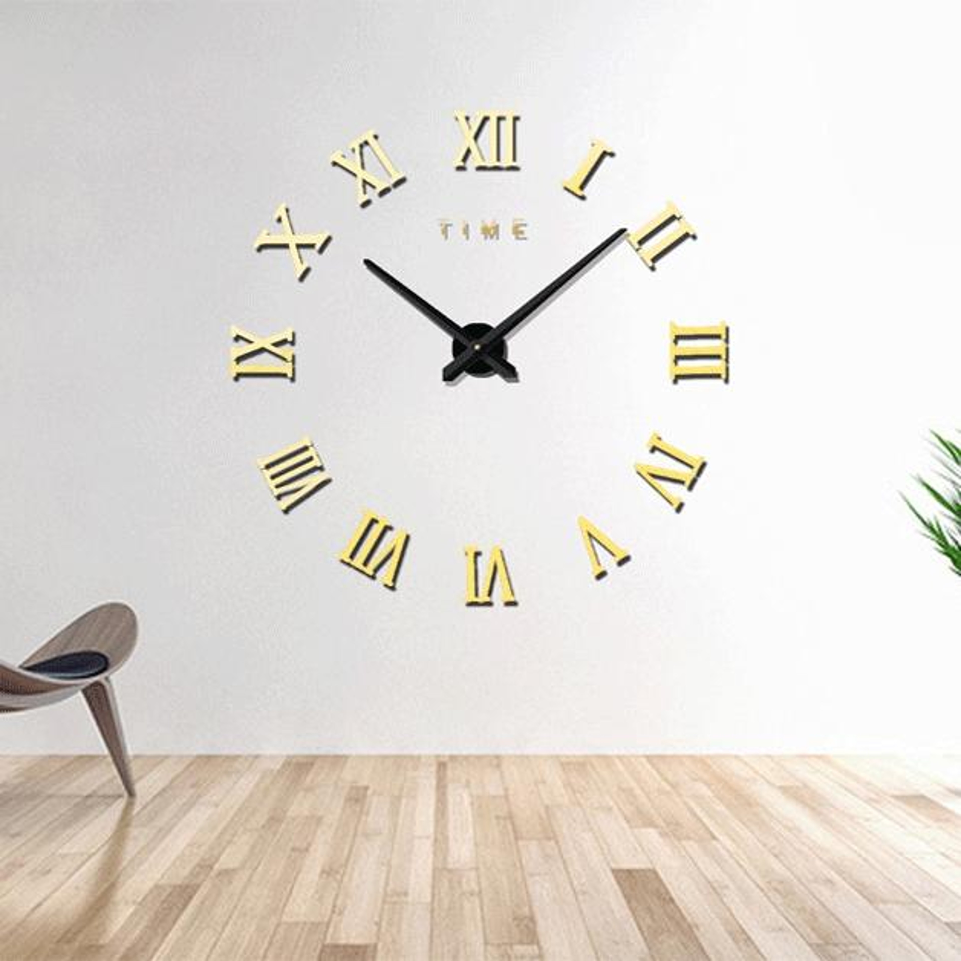 Oversized Wall Clock for Living Room Decor with Silent Quartz Movement – view 2